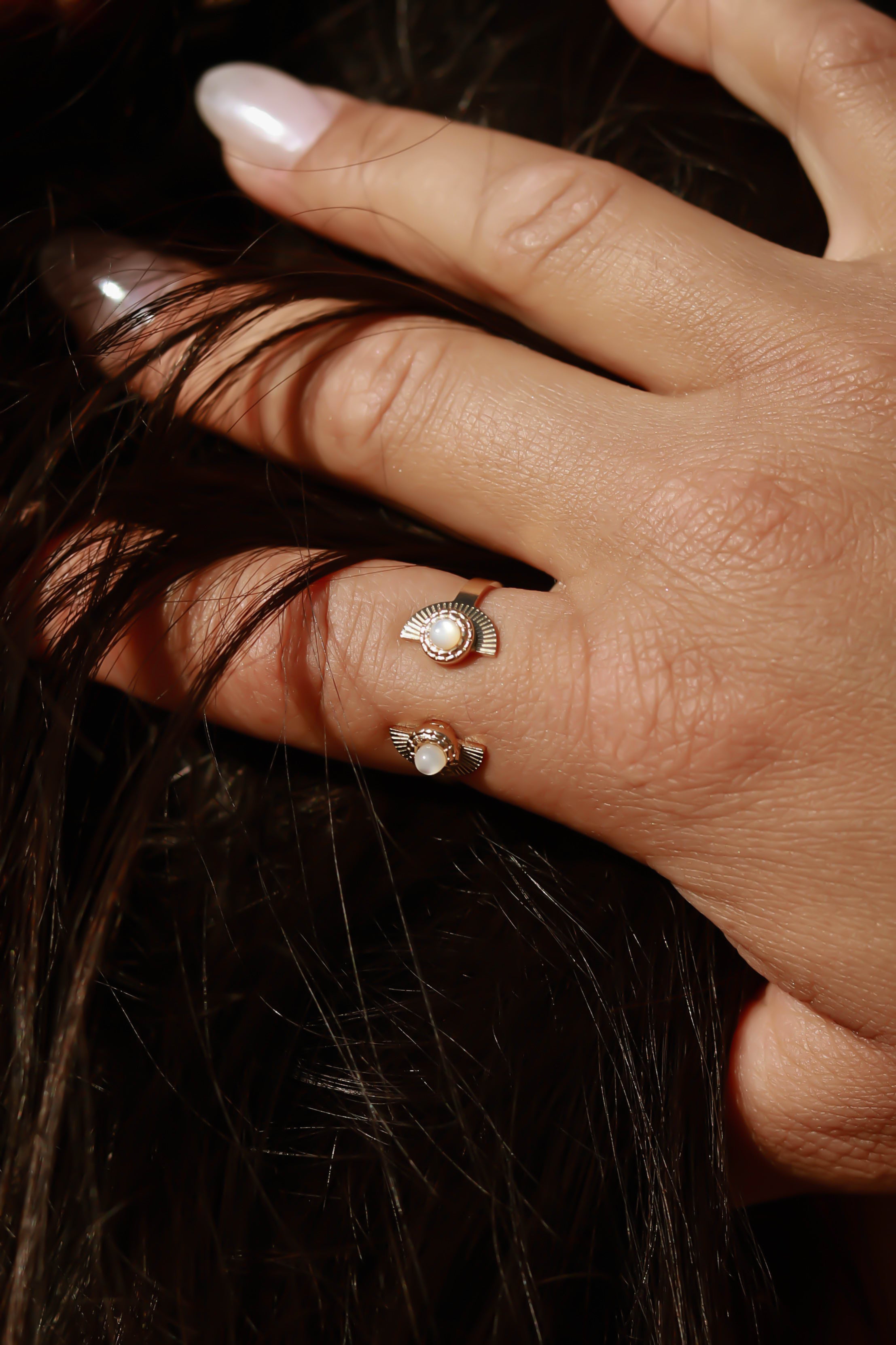 Bague deux pierres - minimaliste
