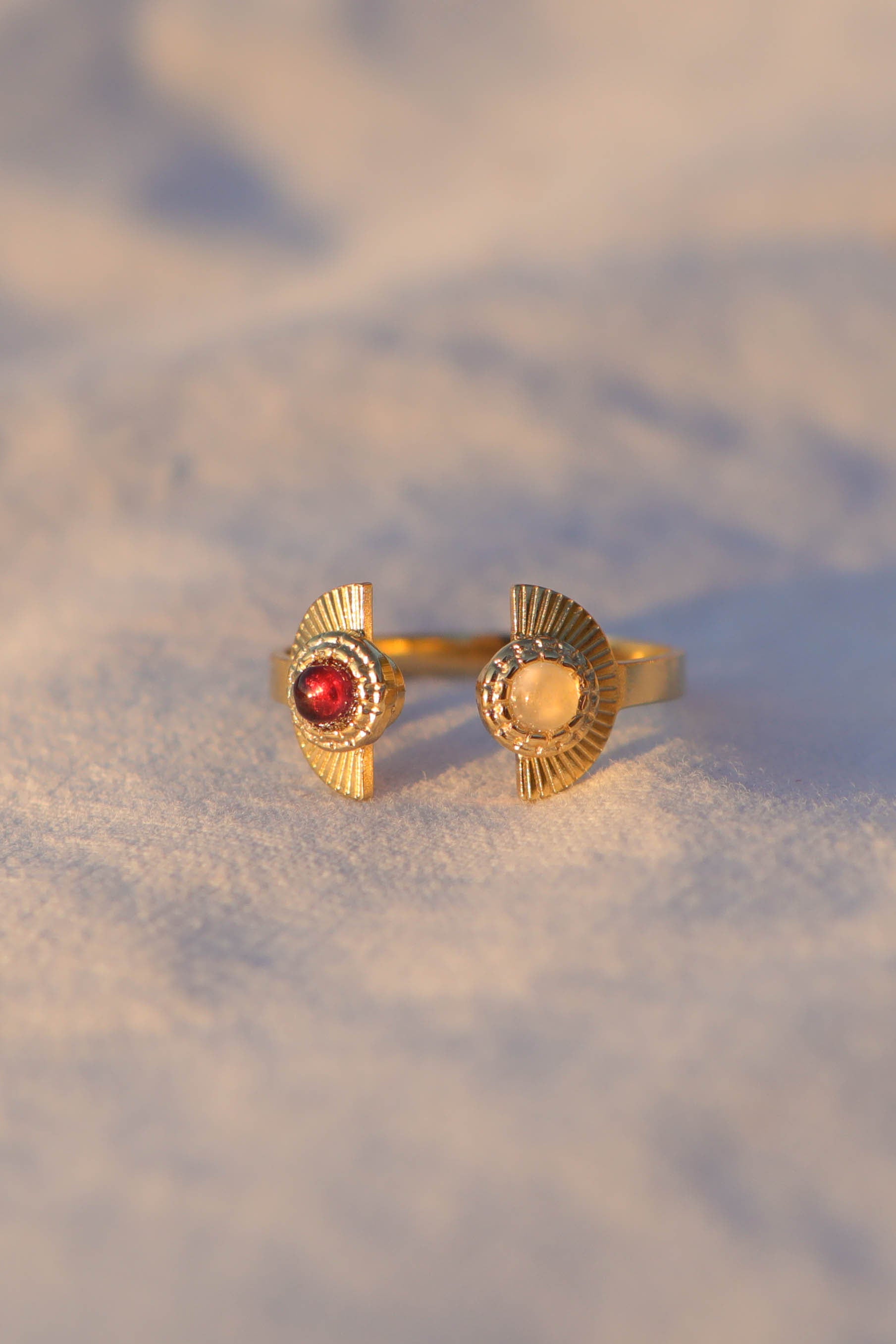 Bague deux pierres - minimaliste