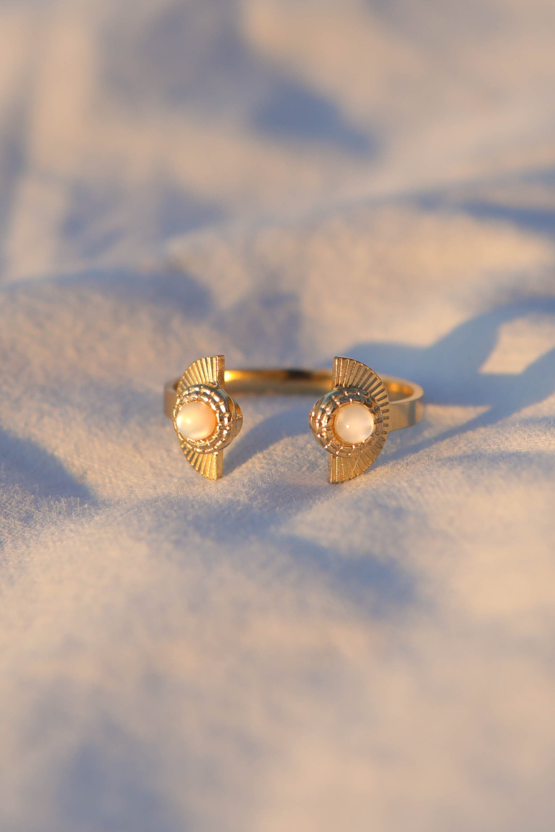 Bague deux pierres - minimaliste