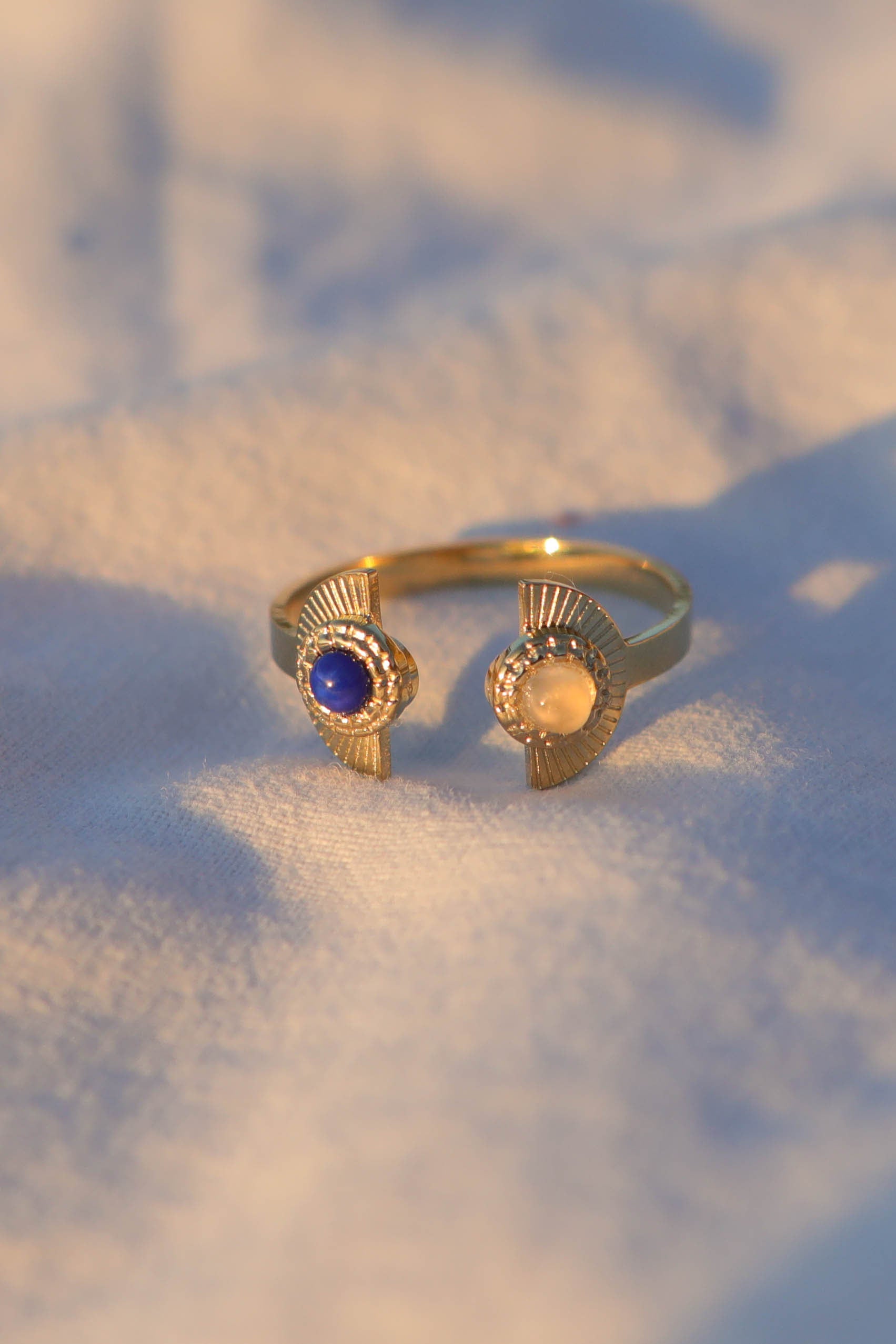 Bague deux pierres - minimaliste