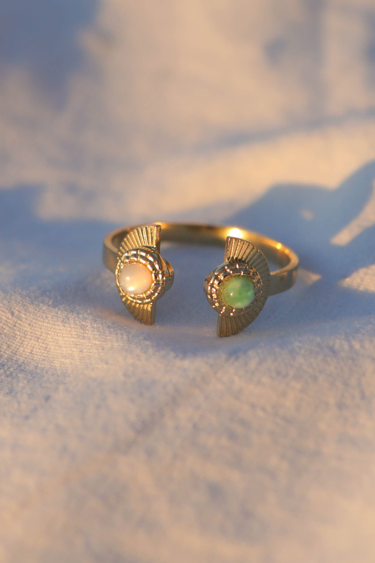 Bague deux pierres - minimaliste