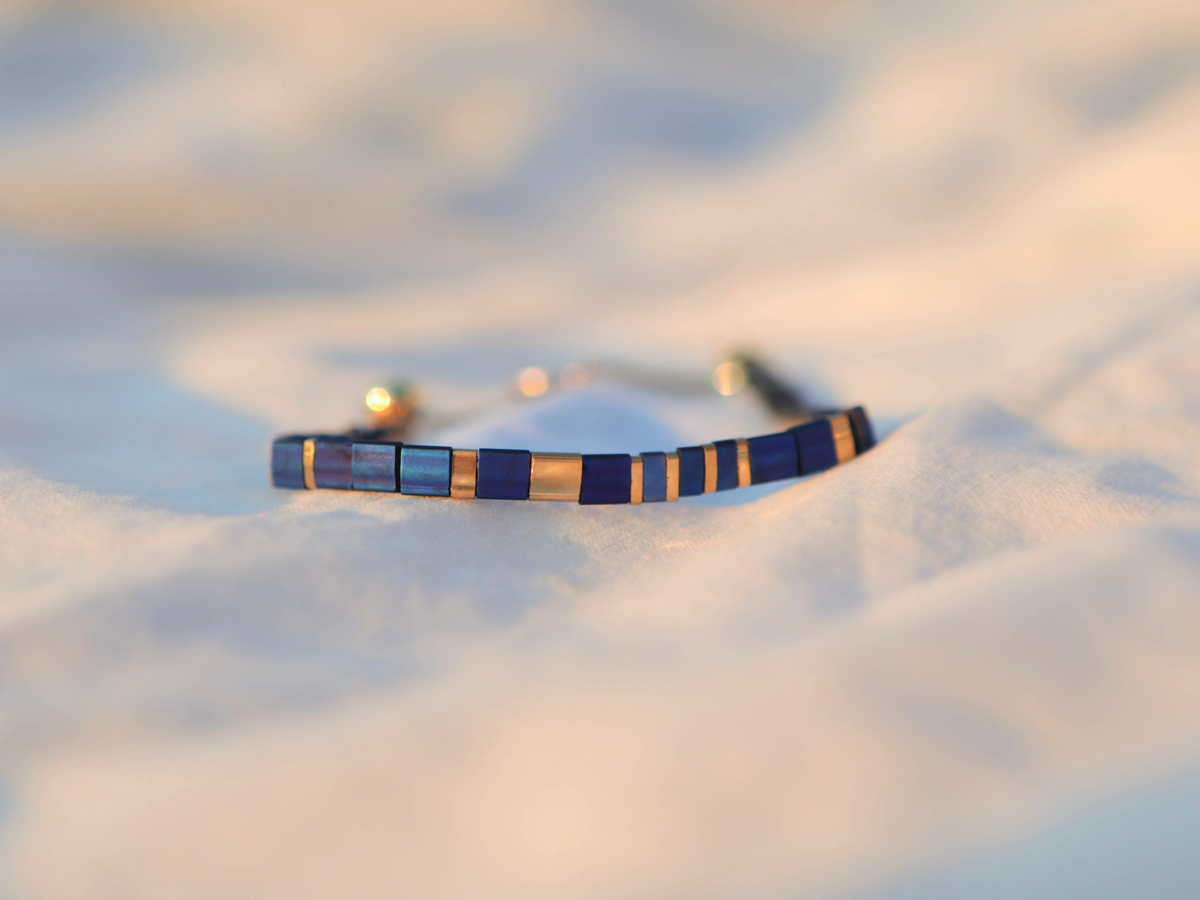 Bracelet Tila - pierres plates japonaises