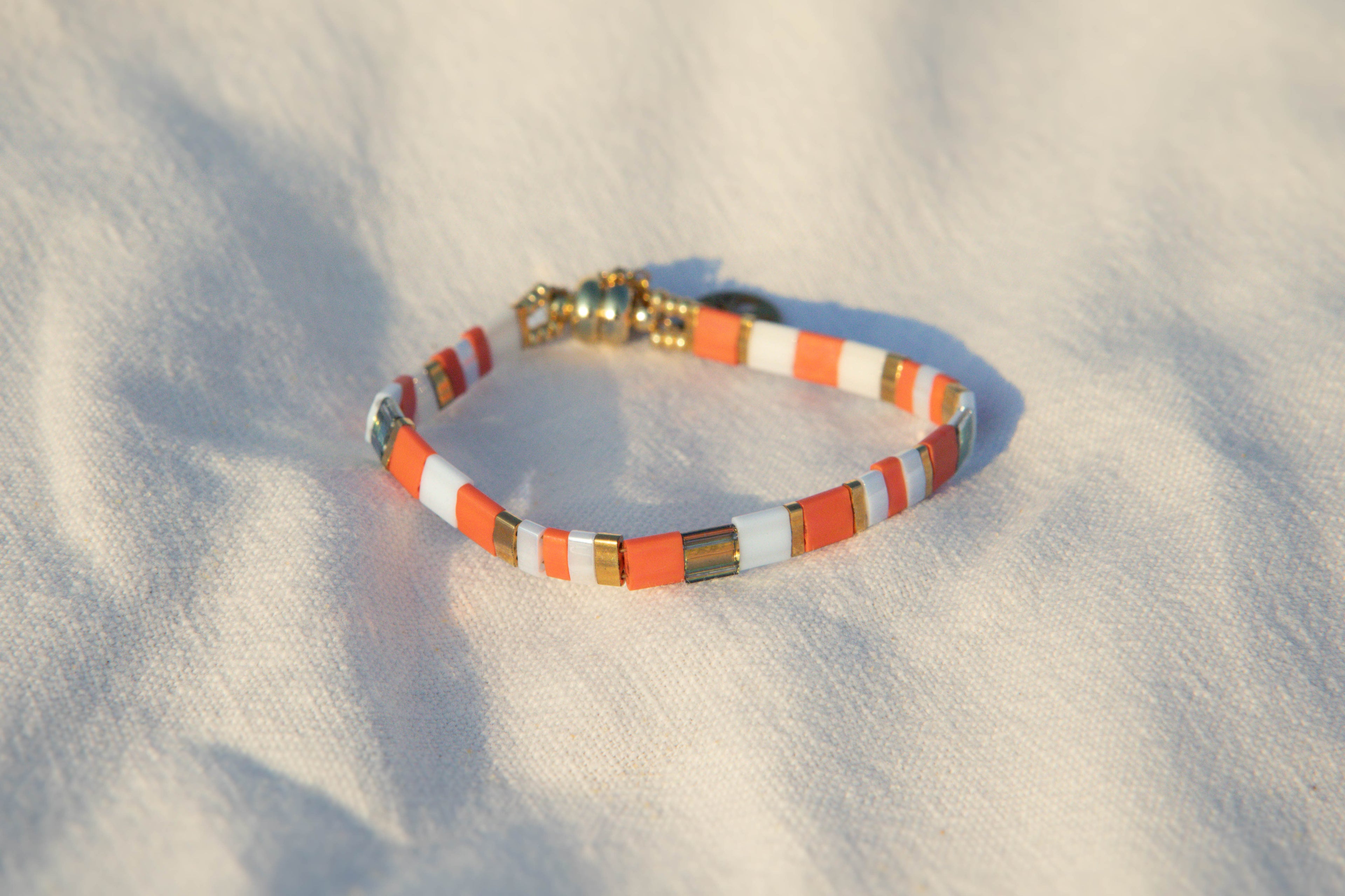 Bracelet Tila - pierres plates japonaises