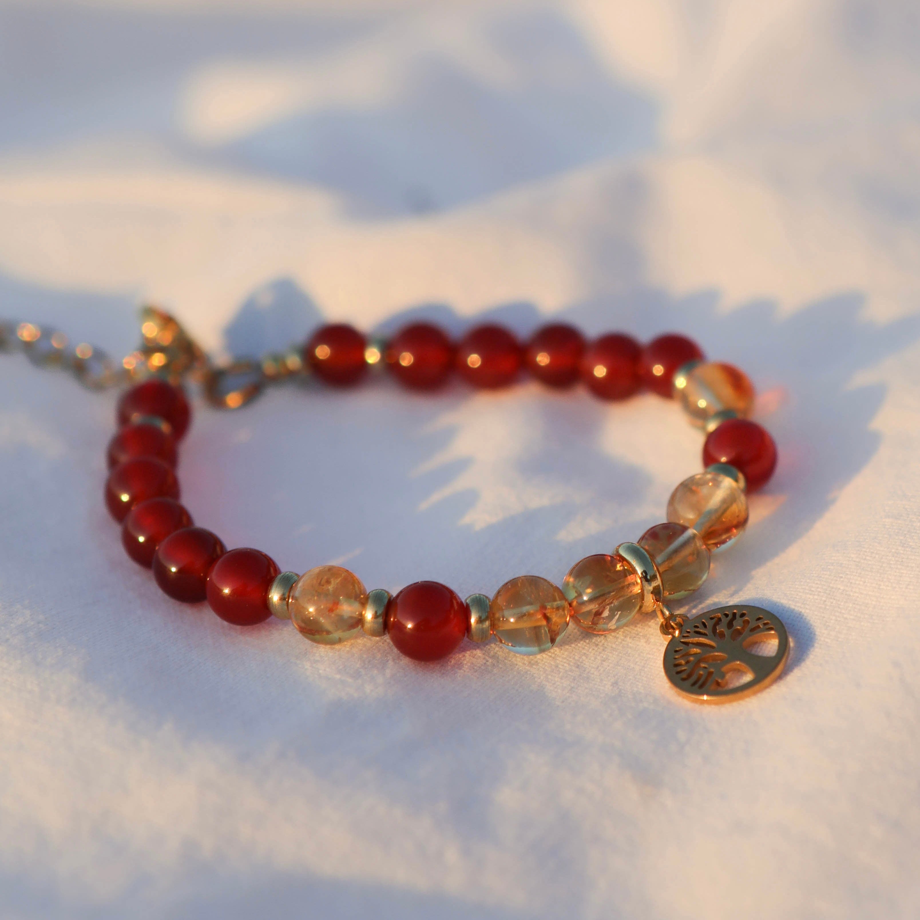 Bracelet pierres fines - boules 6mm