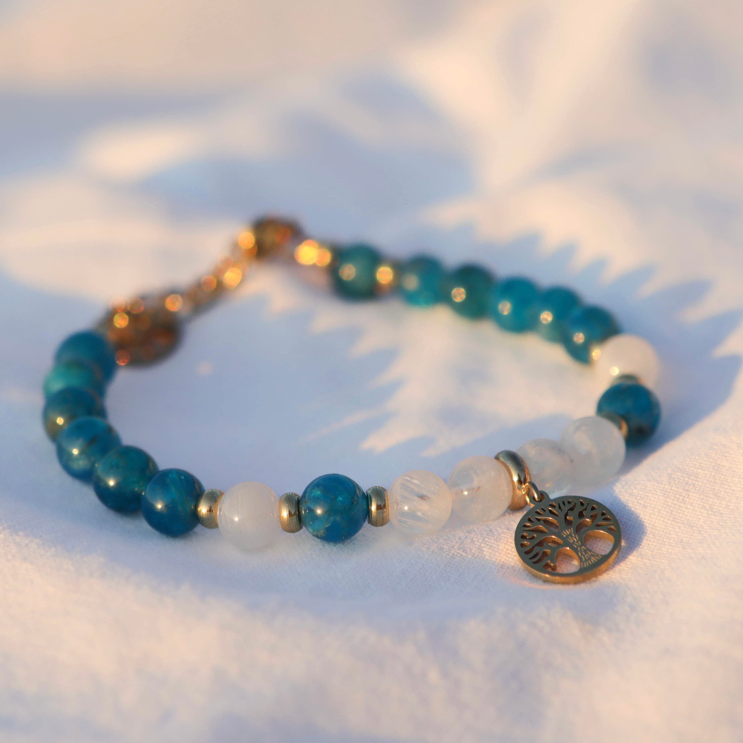 Bracelet pierres fines - boules 6mm