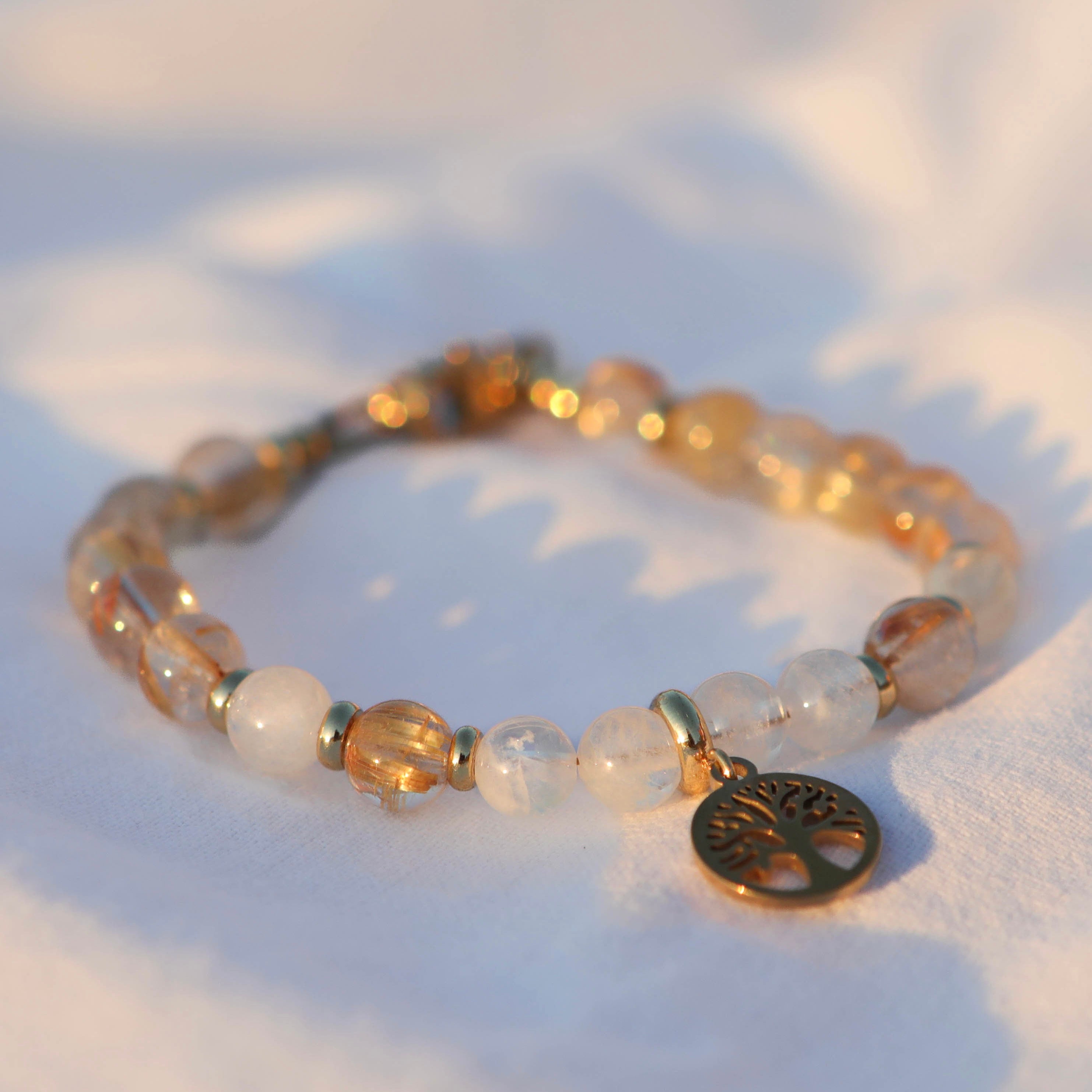 Bracelet pierres fines - boules 6mm