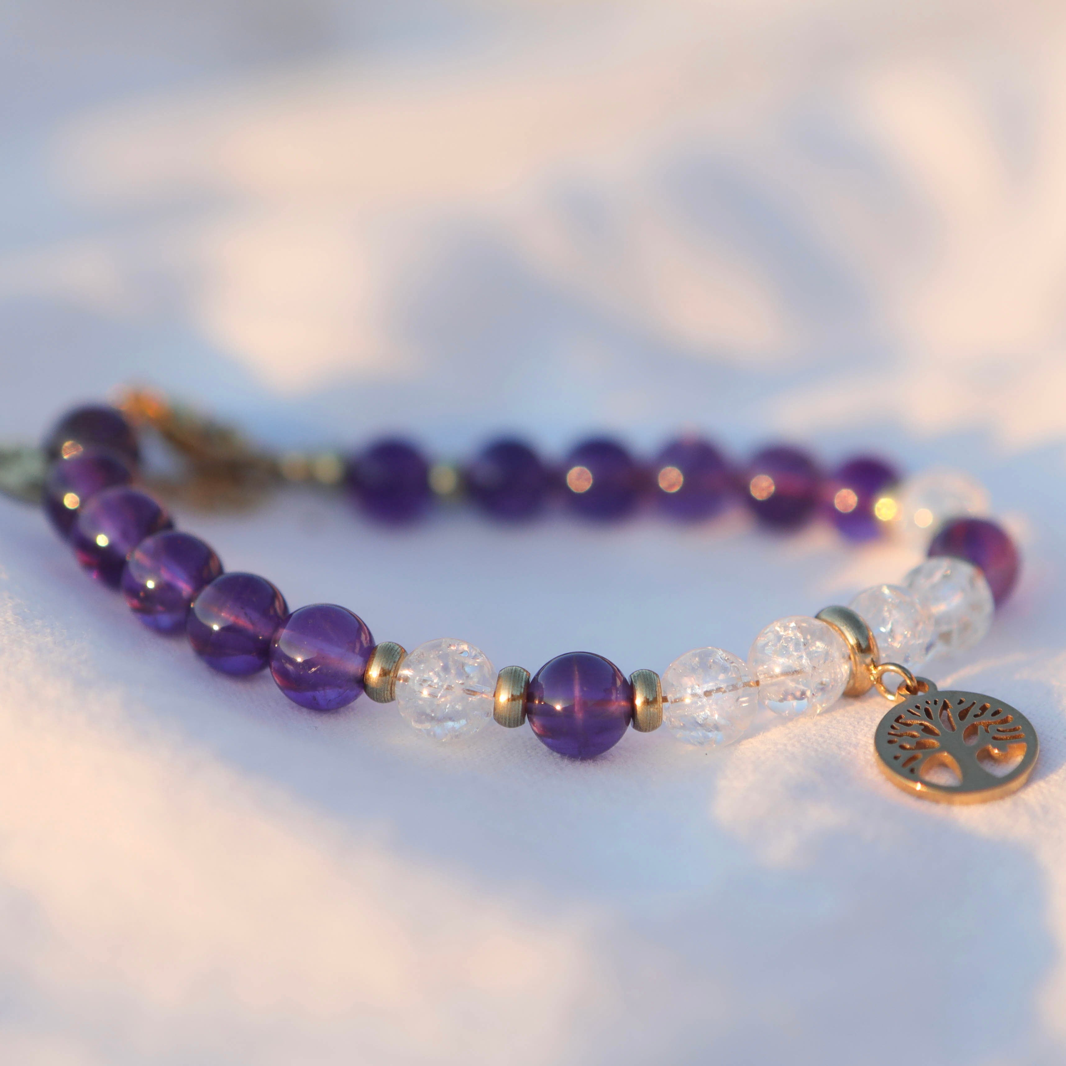 Bracelet pierres fines - boules 6mm