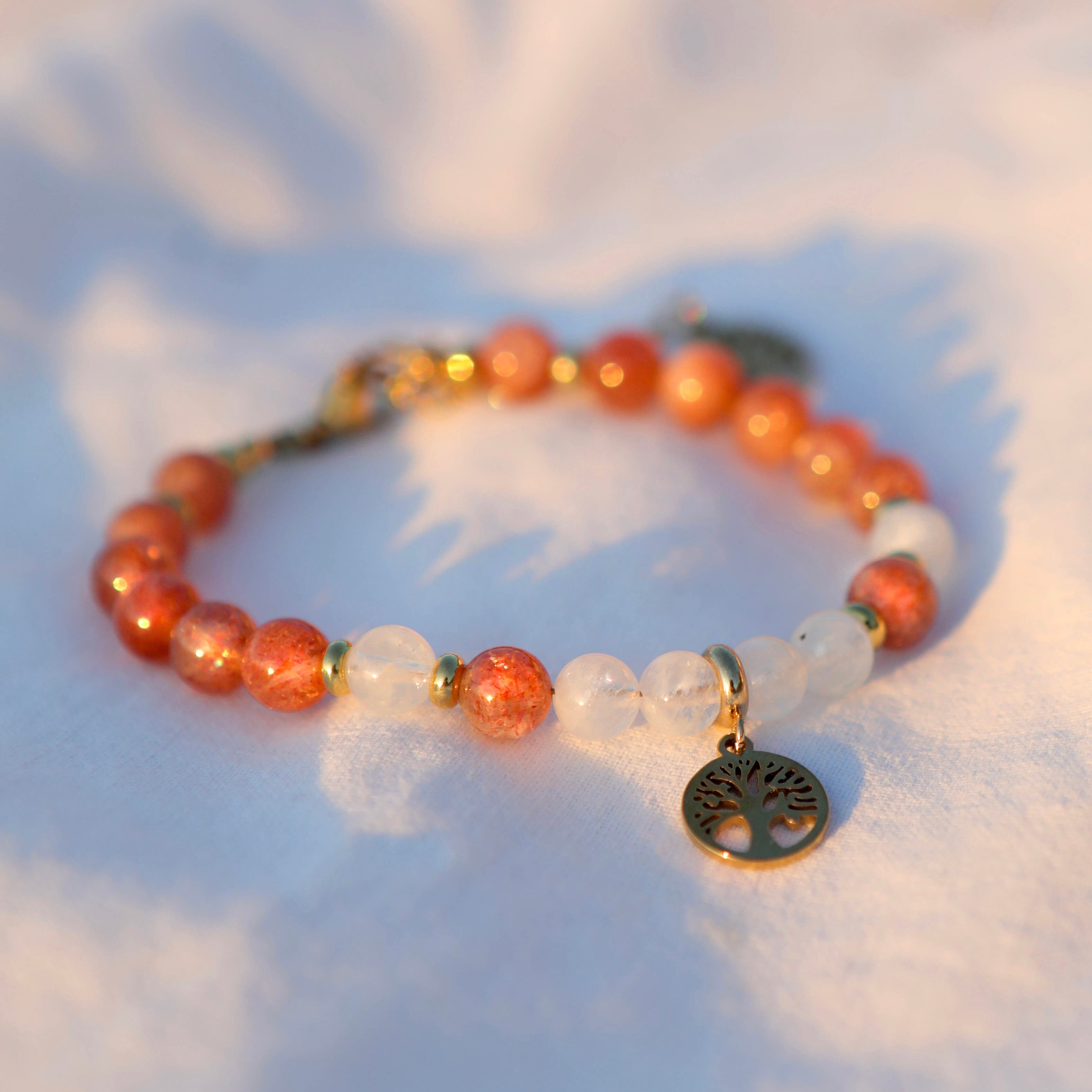 Bracelet pierres fines - boules 6mm