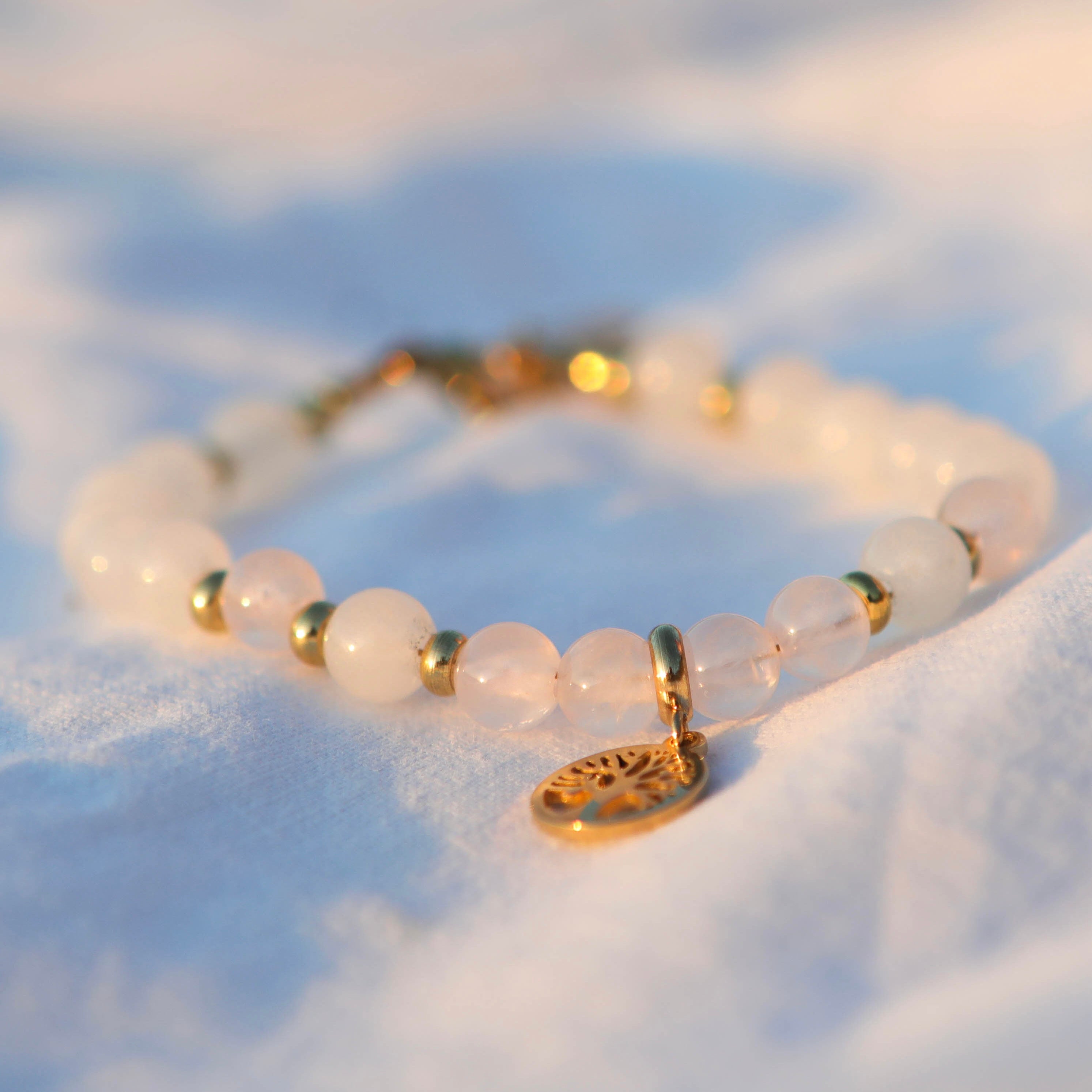 Bracelet pierres fines - boules 6mm