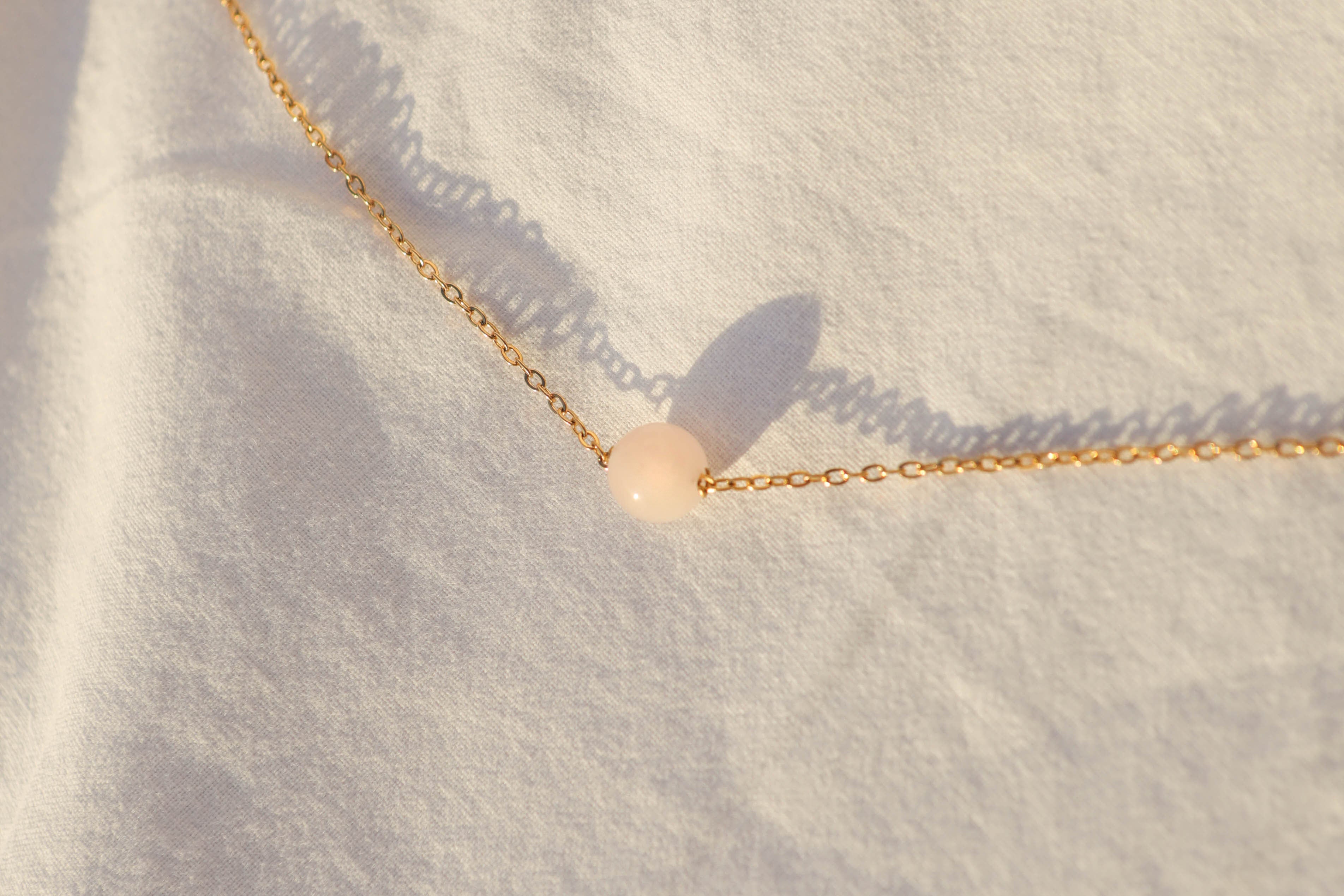 Collier ras de cou - pierre fine boule 8mm