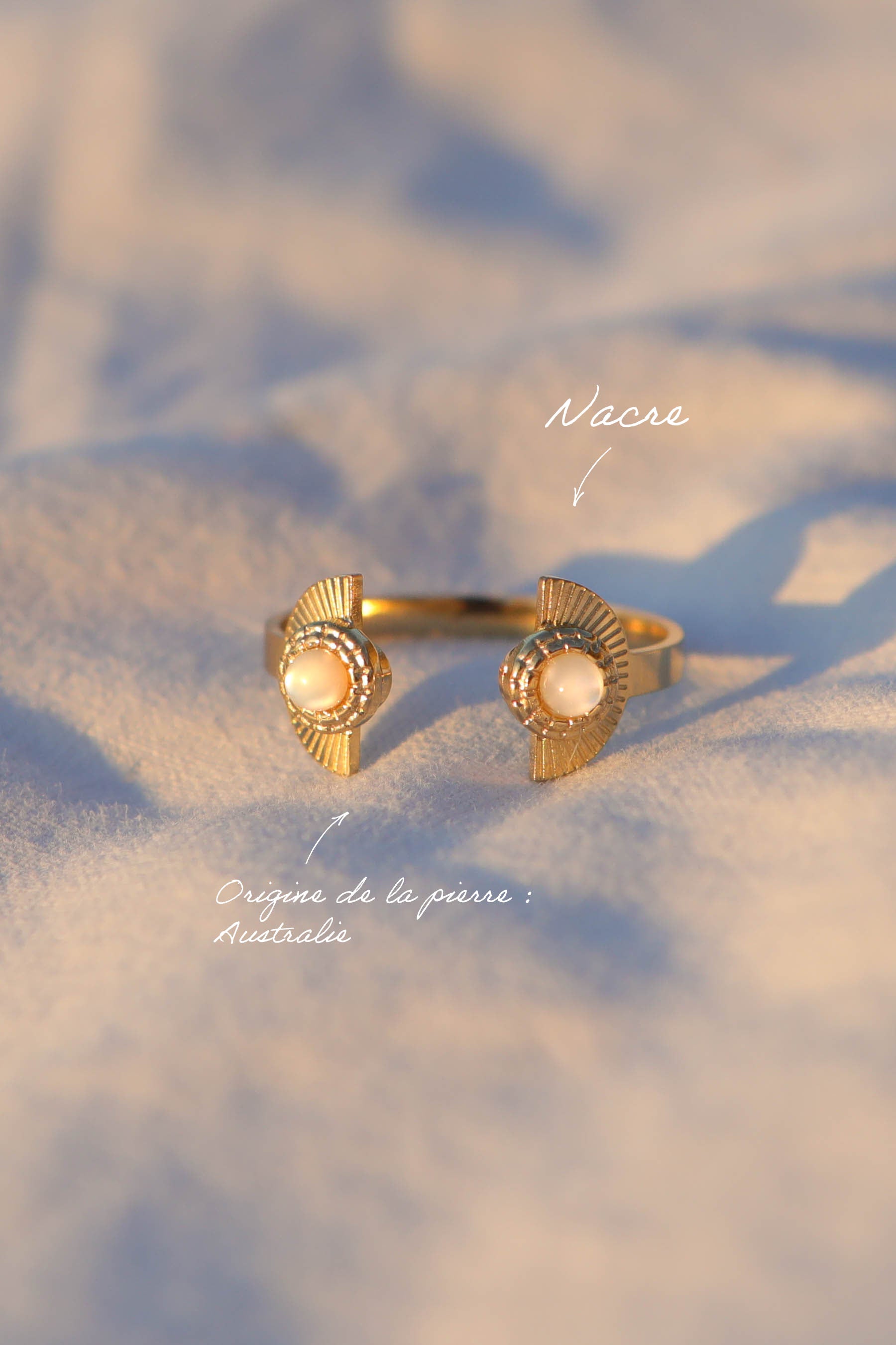 Bague deux pierres - minimaliste