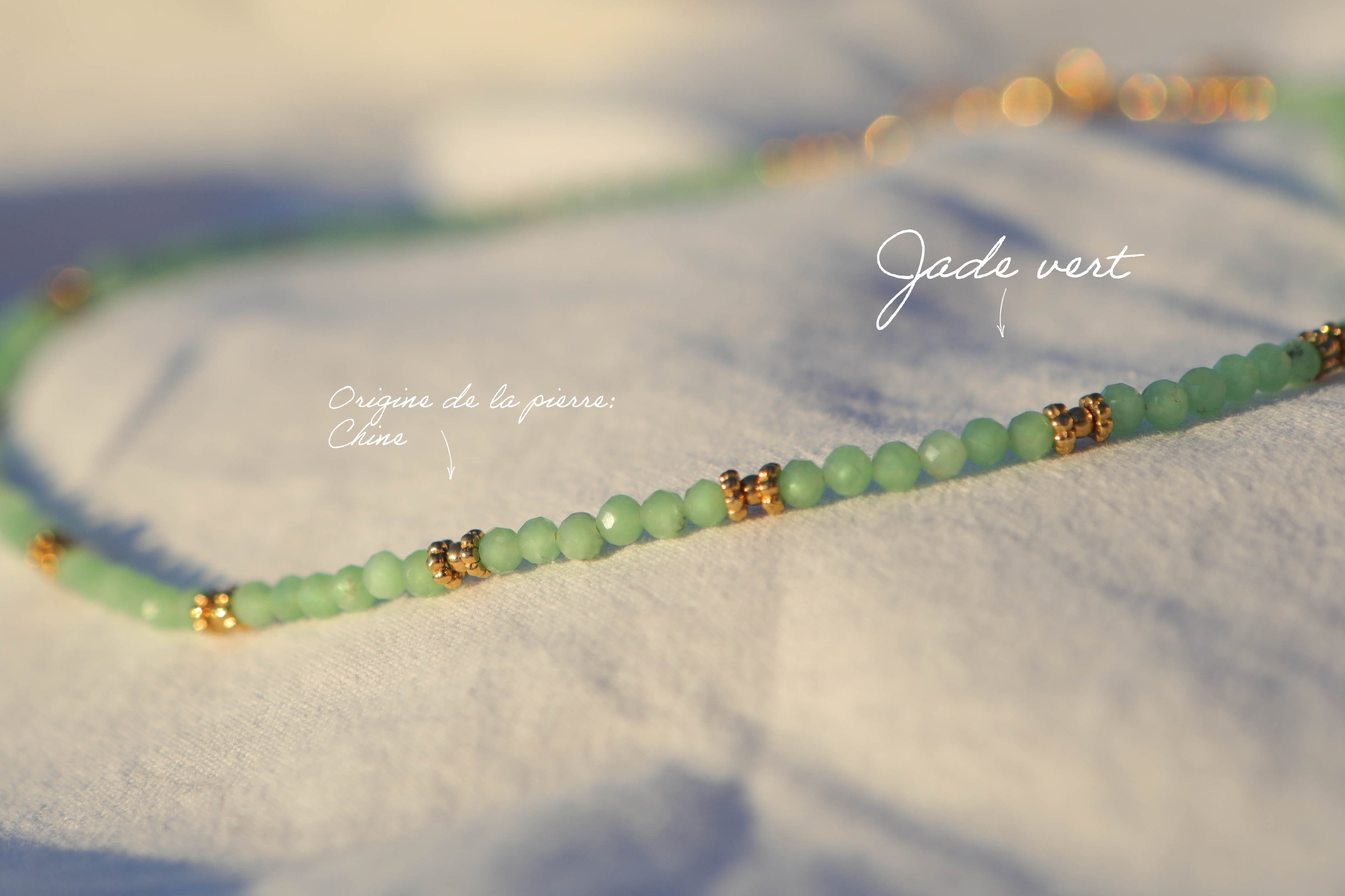 Bracelet petites pierres à facettes