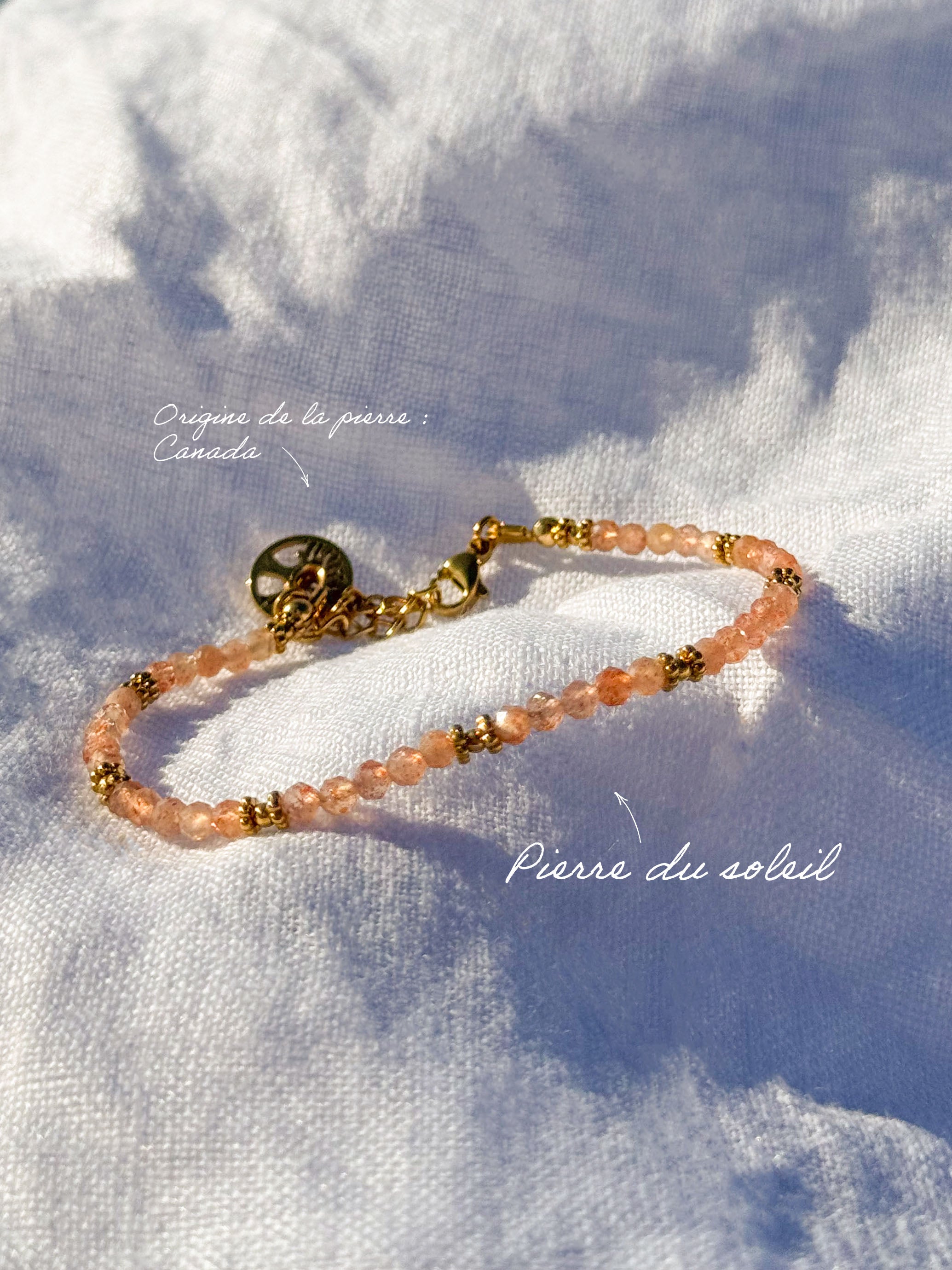 Bracelet petites pierres à facettes