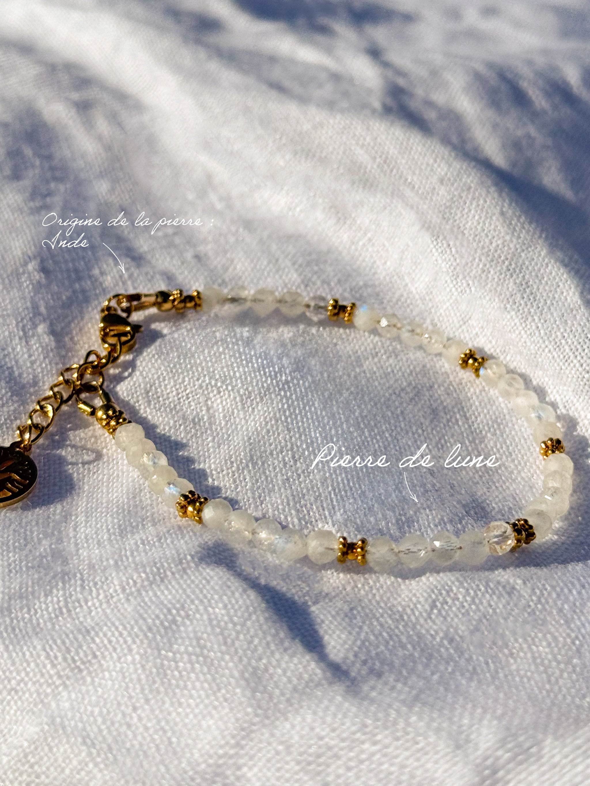 Bracelet petites pierres à facettes