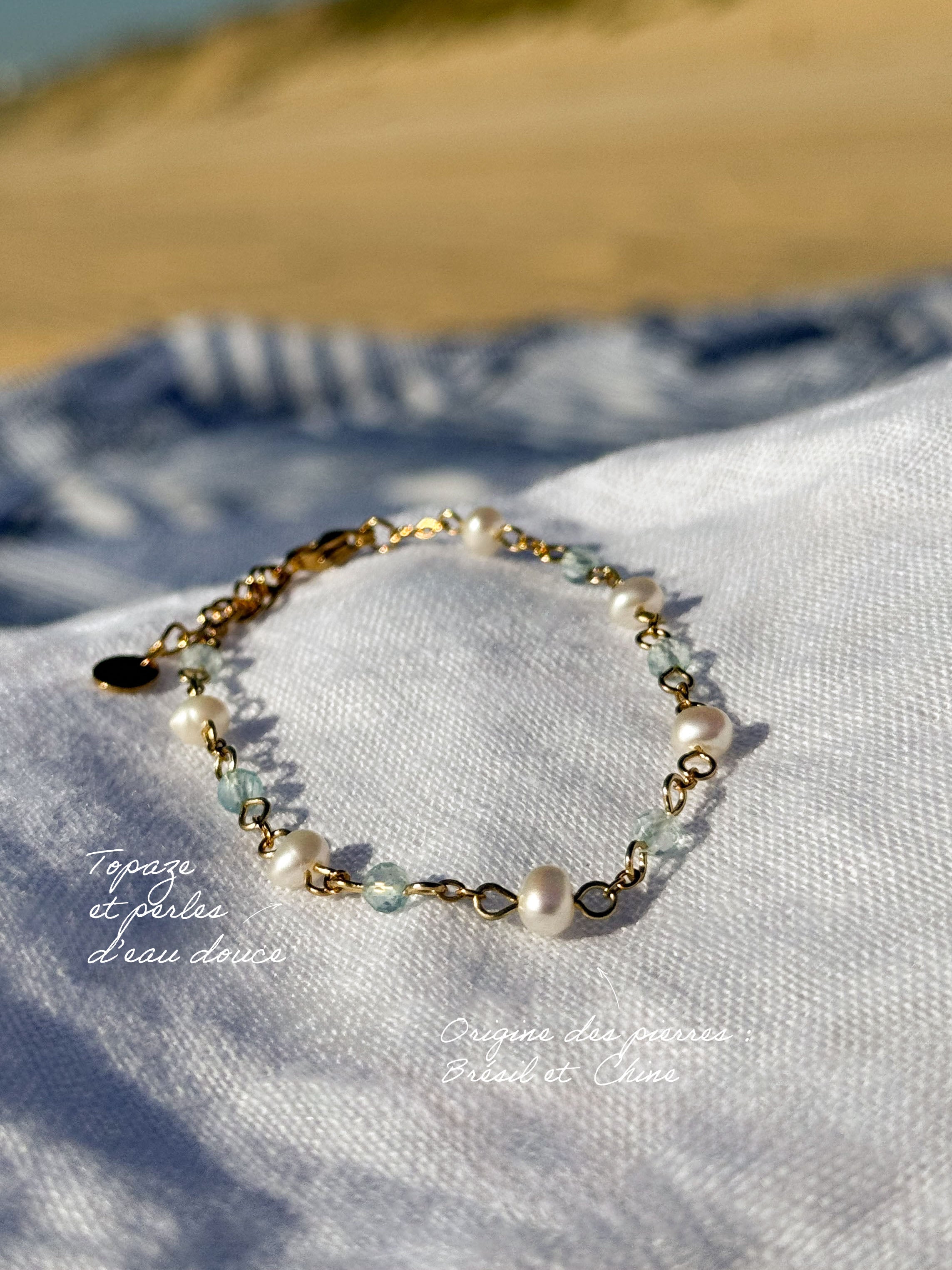 Bracelet douceur - perles d’eau douce x facettes