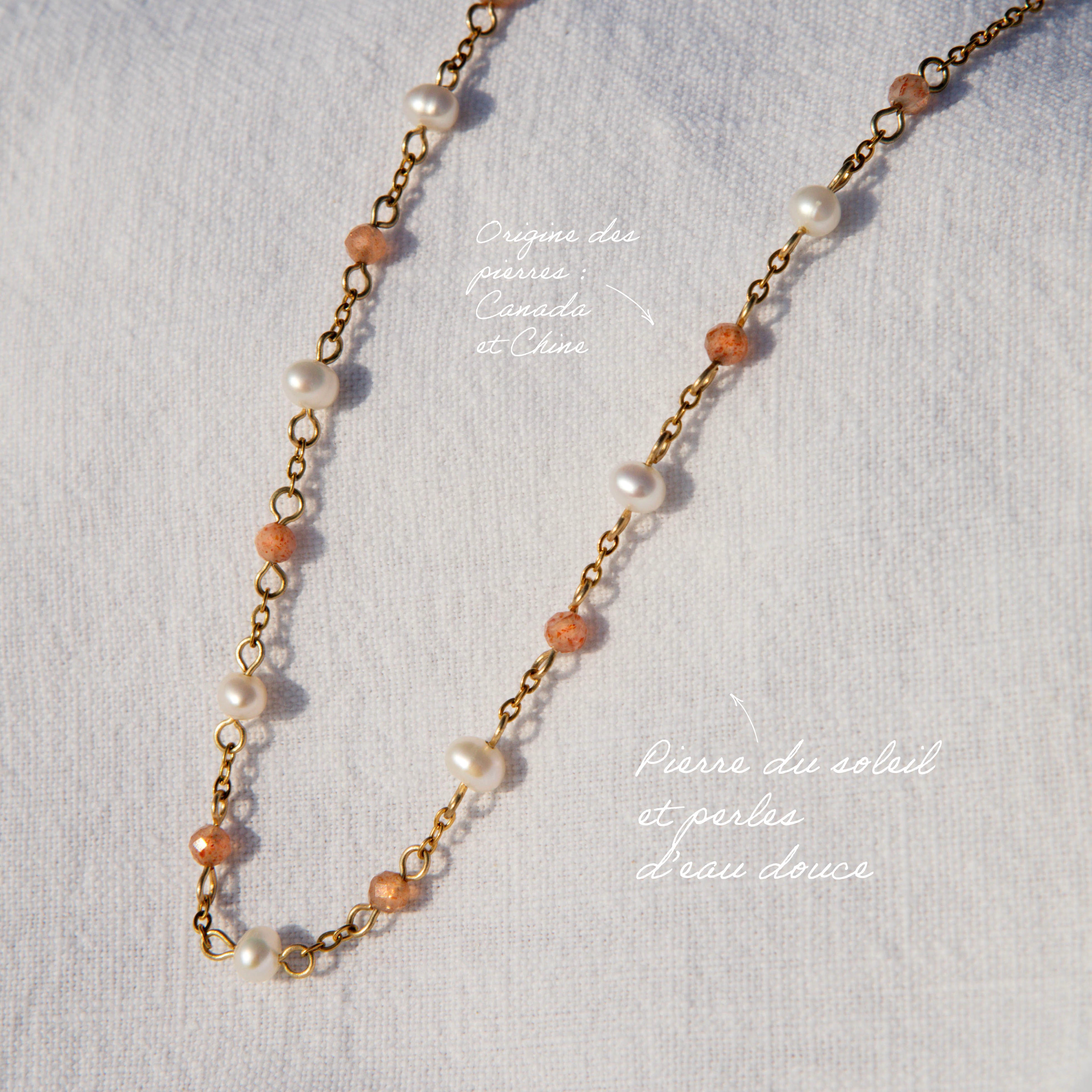 Collier douceur - perles d’eau douce x facette
