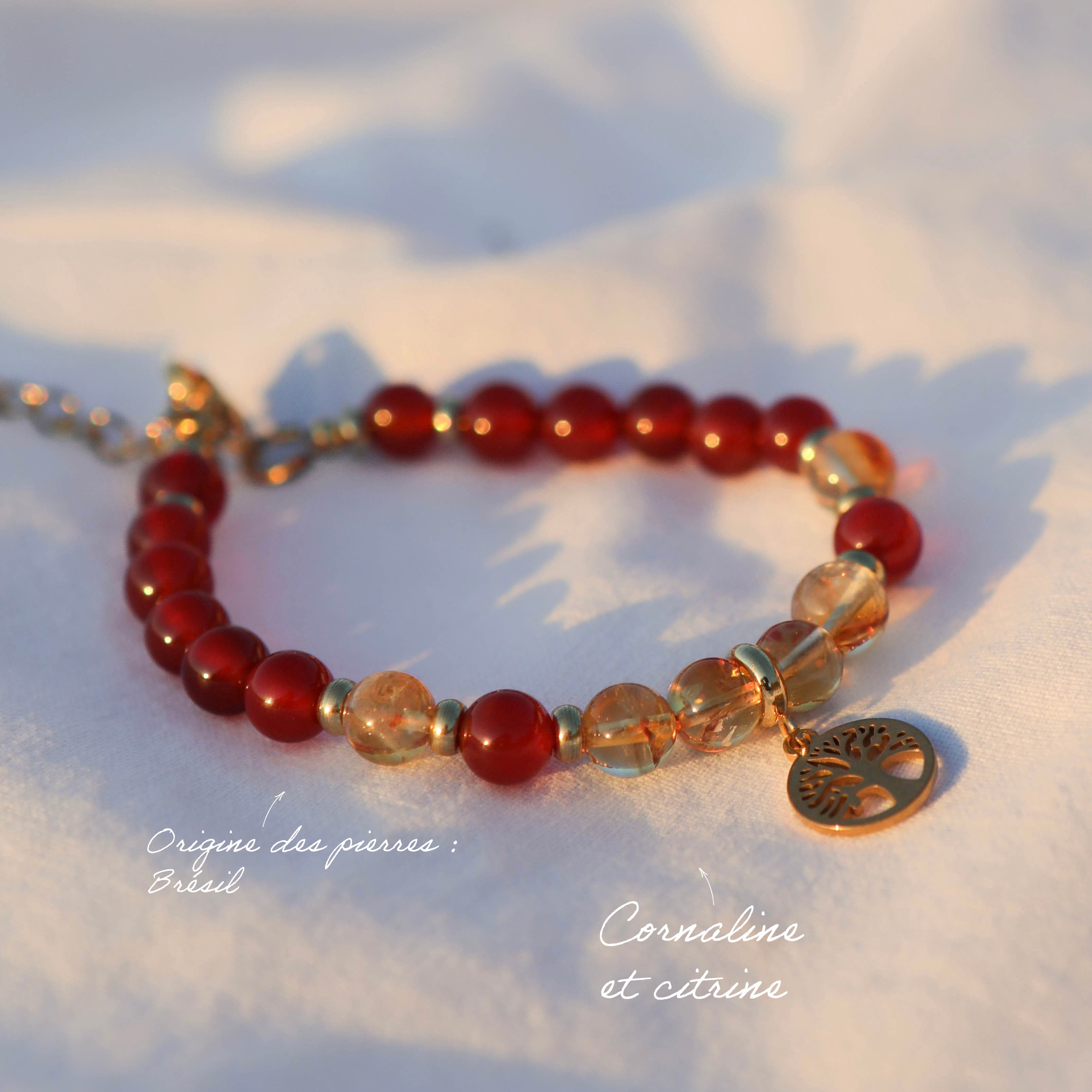 Bracelet pierres fines - boules 6mm