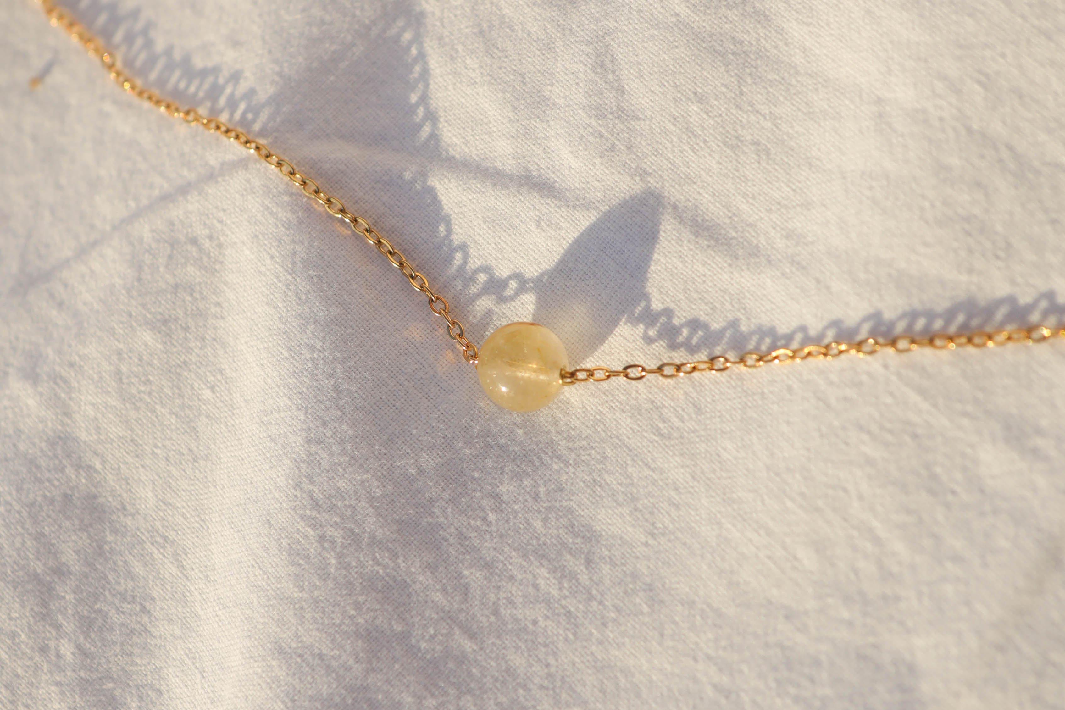 Collier ras de cou - pierre fine boule 8mm