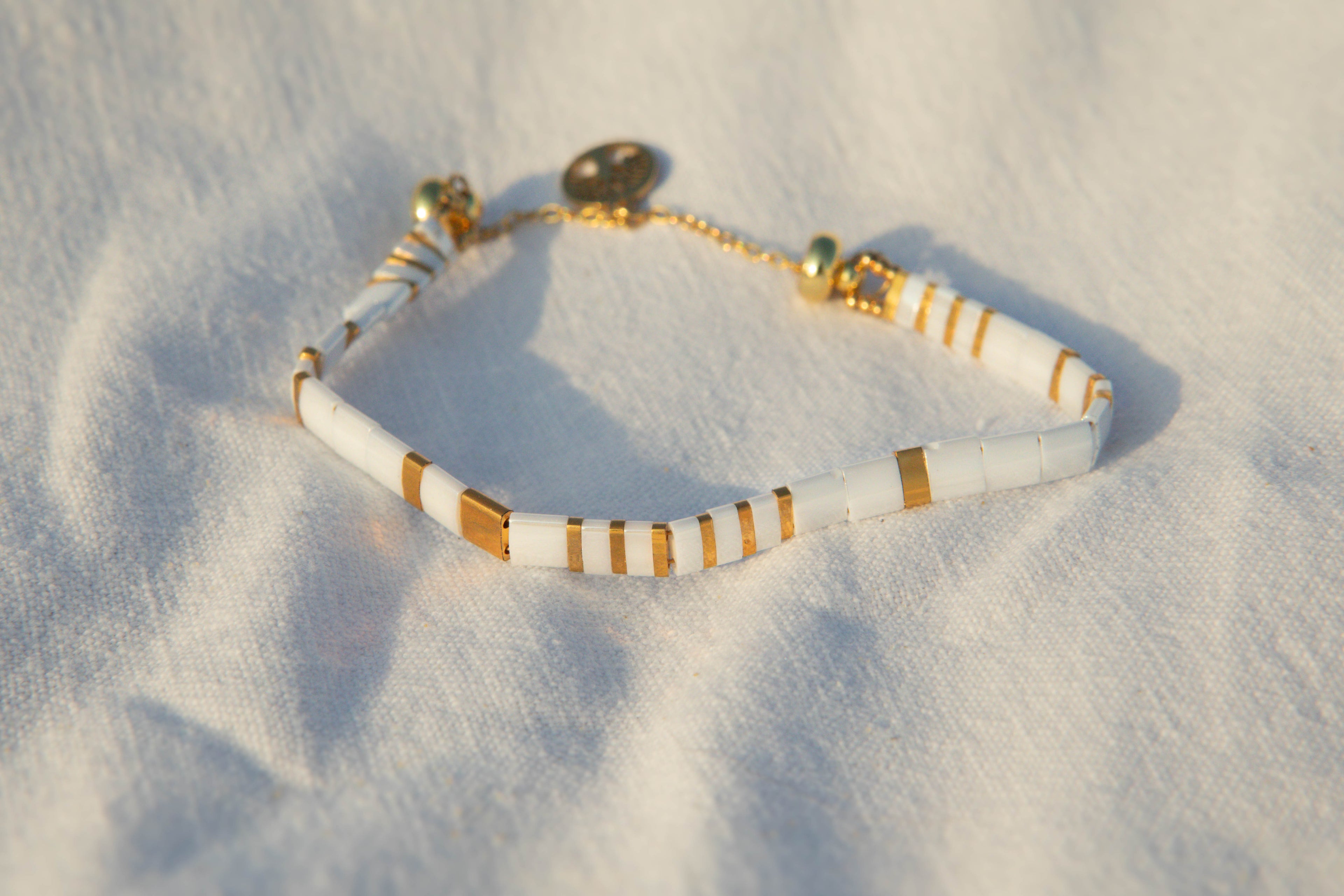 Bracelet Tila - pierres plates japonaises