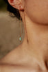 Boucles d’oreilles chaîne pendante avec pendentif goutte en pierre fine