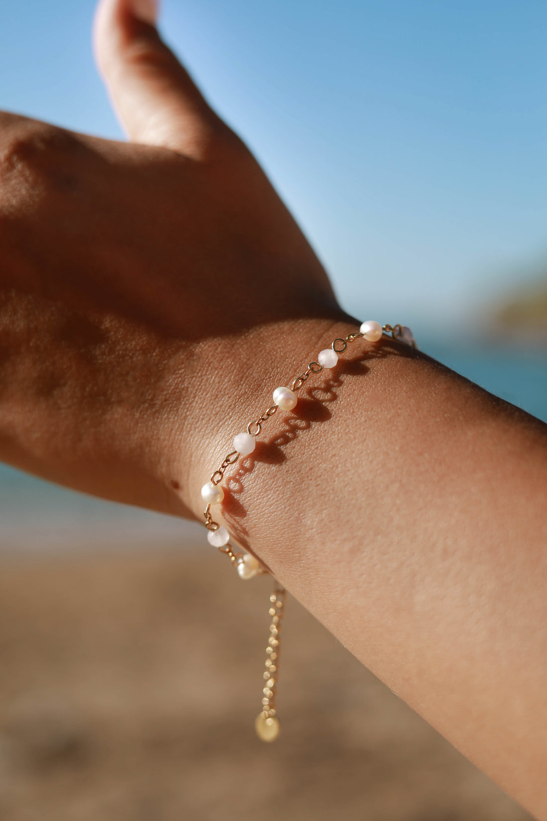 Bracelet douceur - perles d’eau douce x facettes