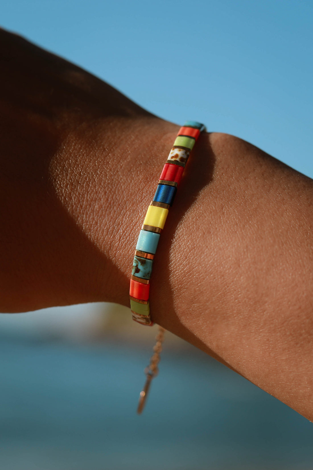 Bracelet Tila - pierres plates japonaises