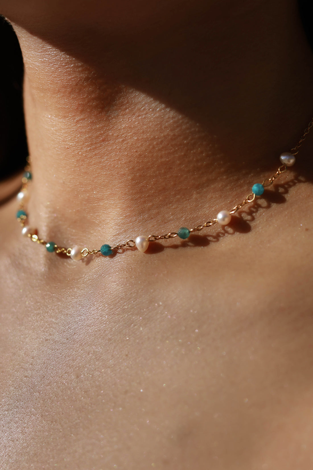Collier douceur - perles d’eau douce x facette
