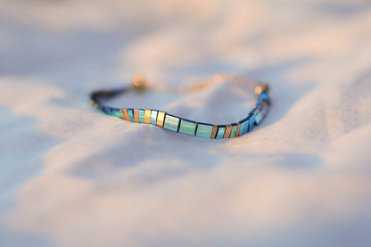 Bracelet Tila - pierres plates japonaises
