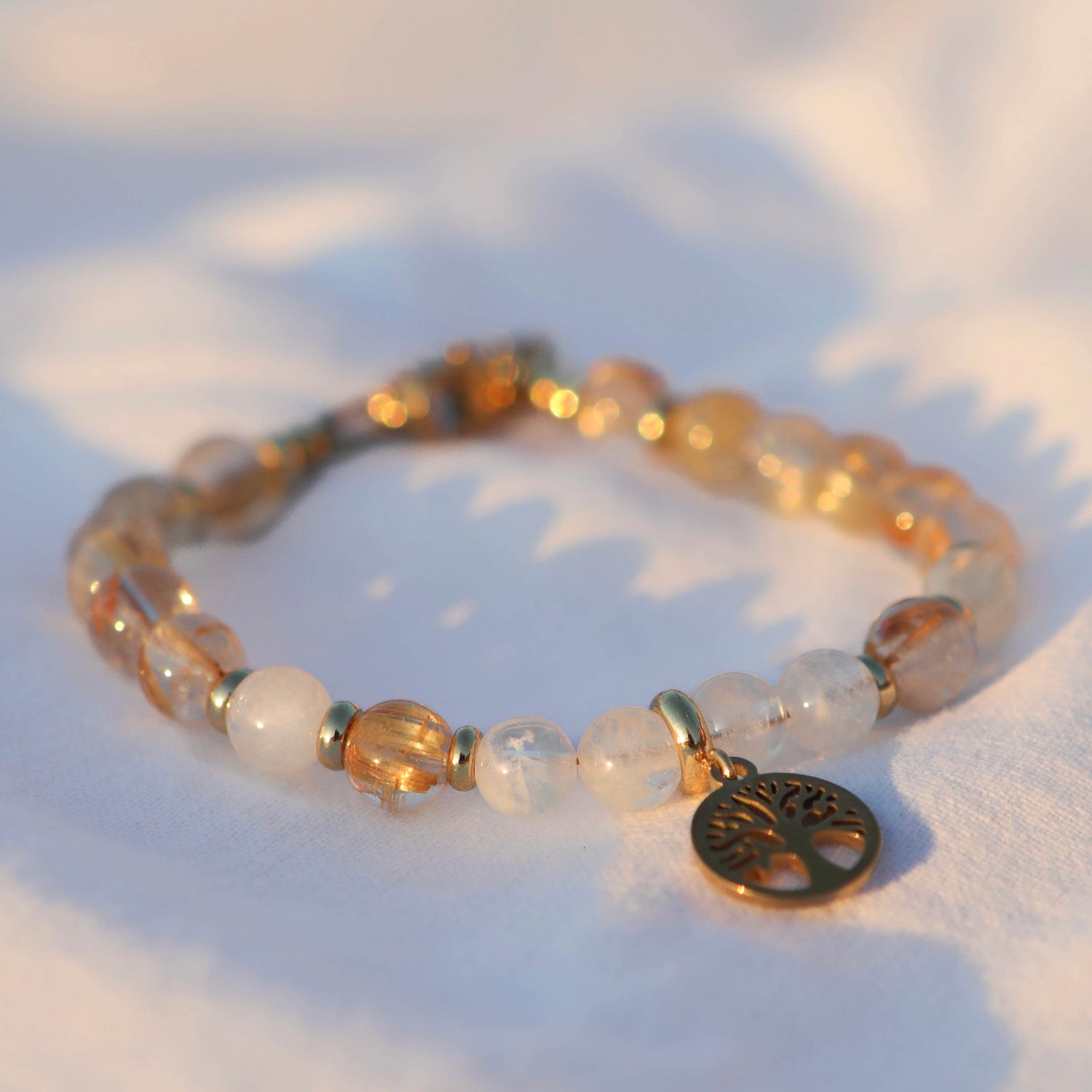 Bracelet pierres fines - boules 6mm