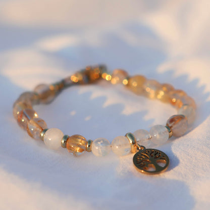 Bracelet pierres fines - boules 6mm