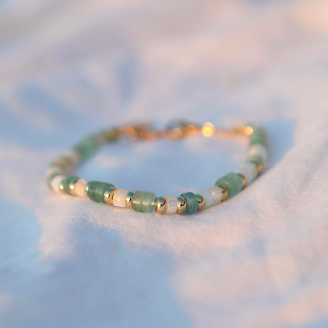 Bracelet pierres fines heishi