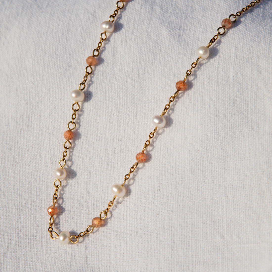 Collier douceur - perles d’eau douce x facette
