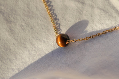 Collier ras de cou - pierre fine boule 8mm
