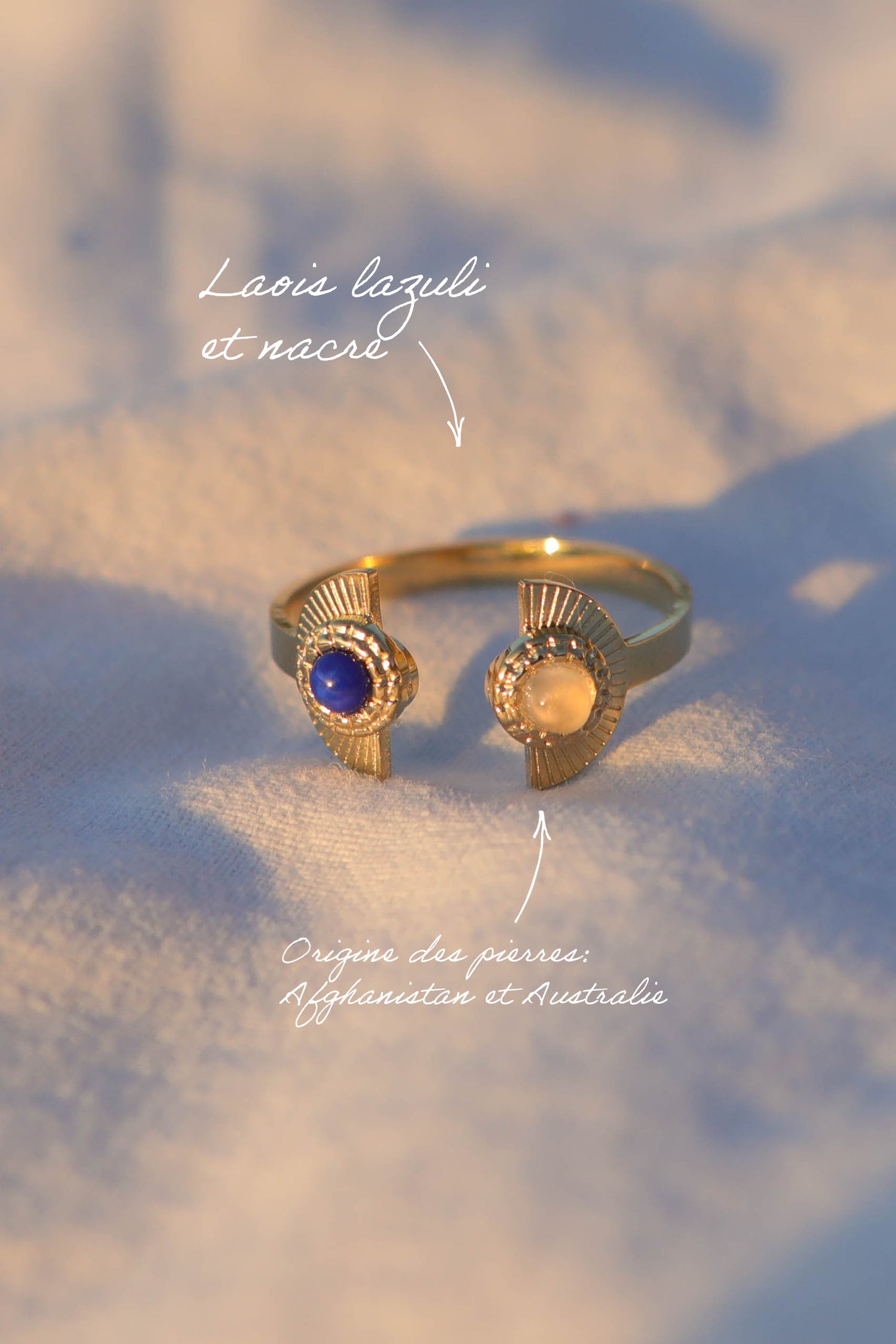 Bague deux pierres - minimaliste