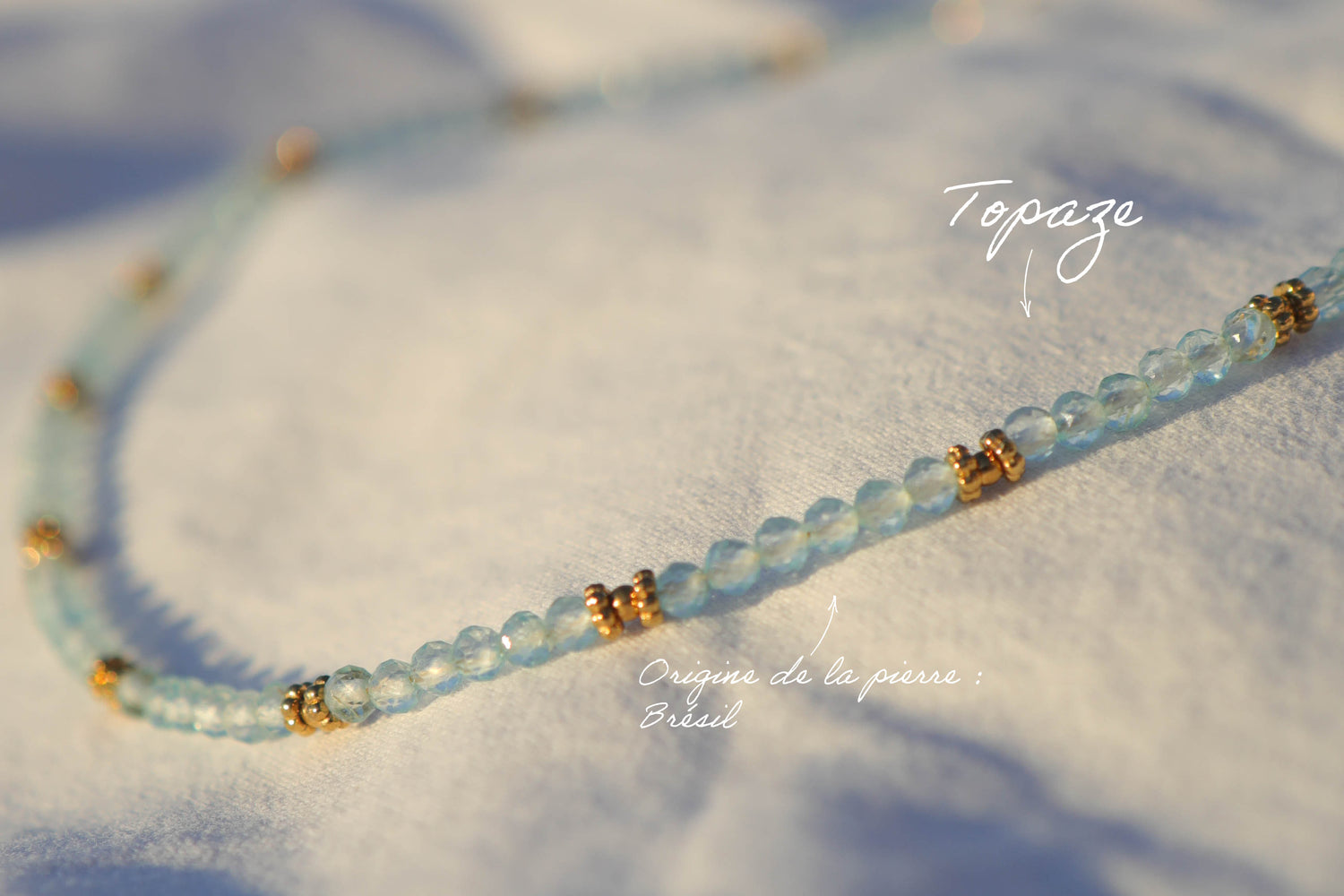 Collier petites pierres à facettes