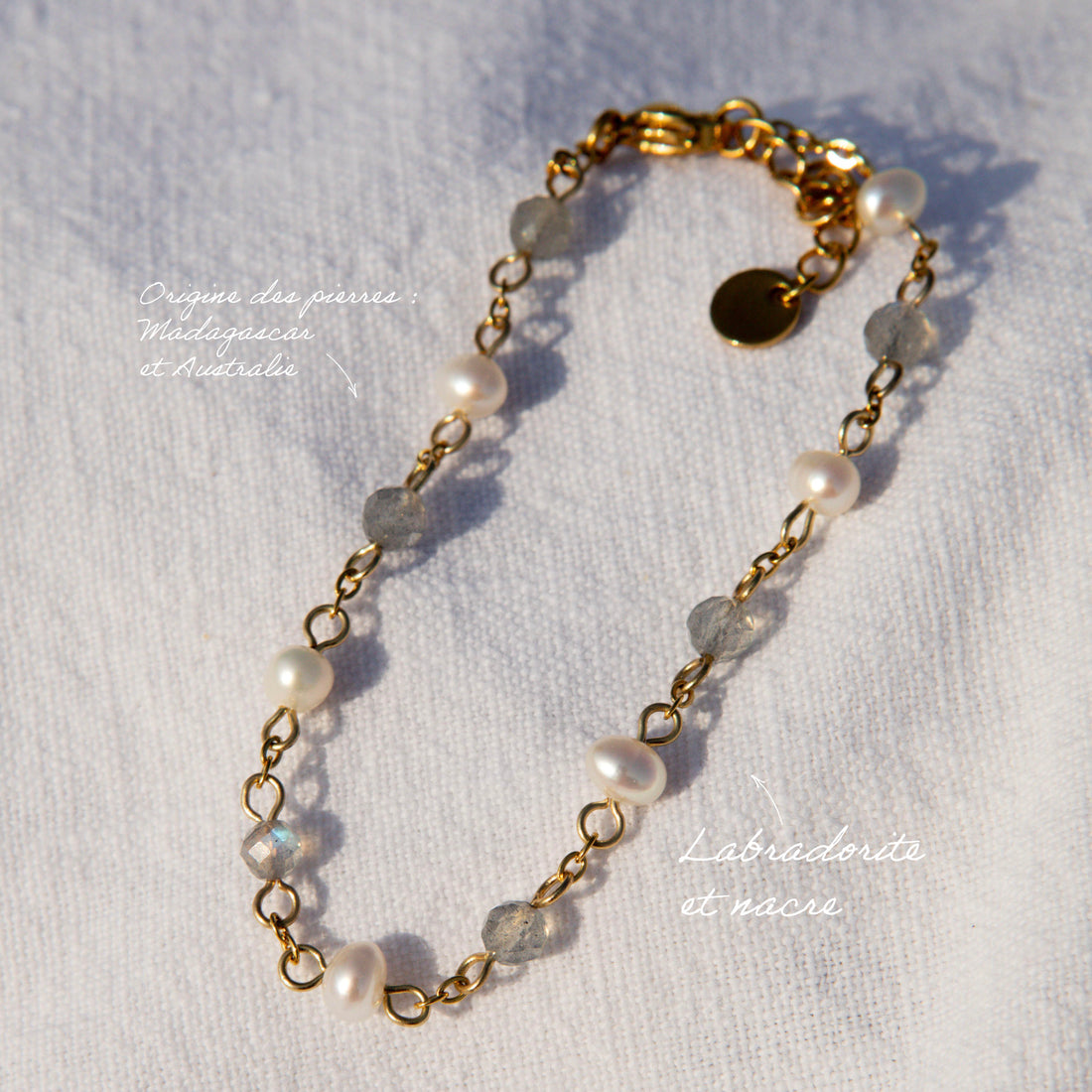 Bracelet douceur - perles d’eau douce x facettes