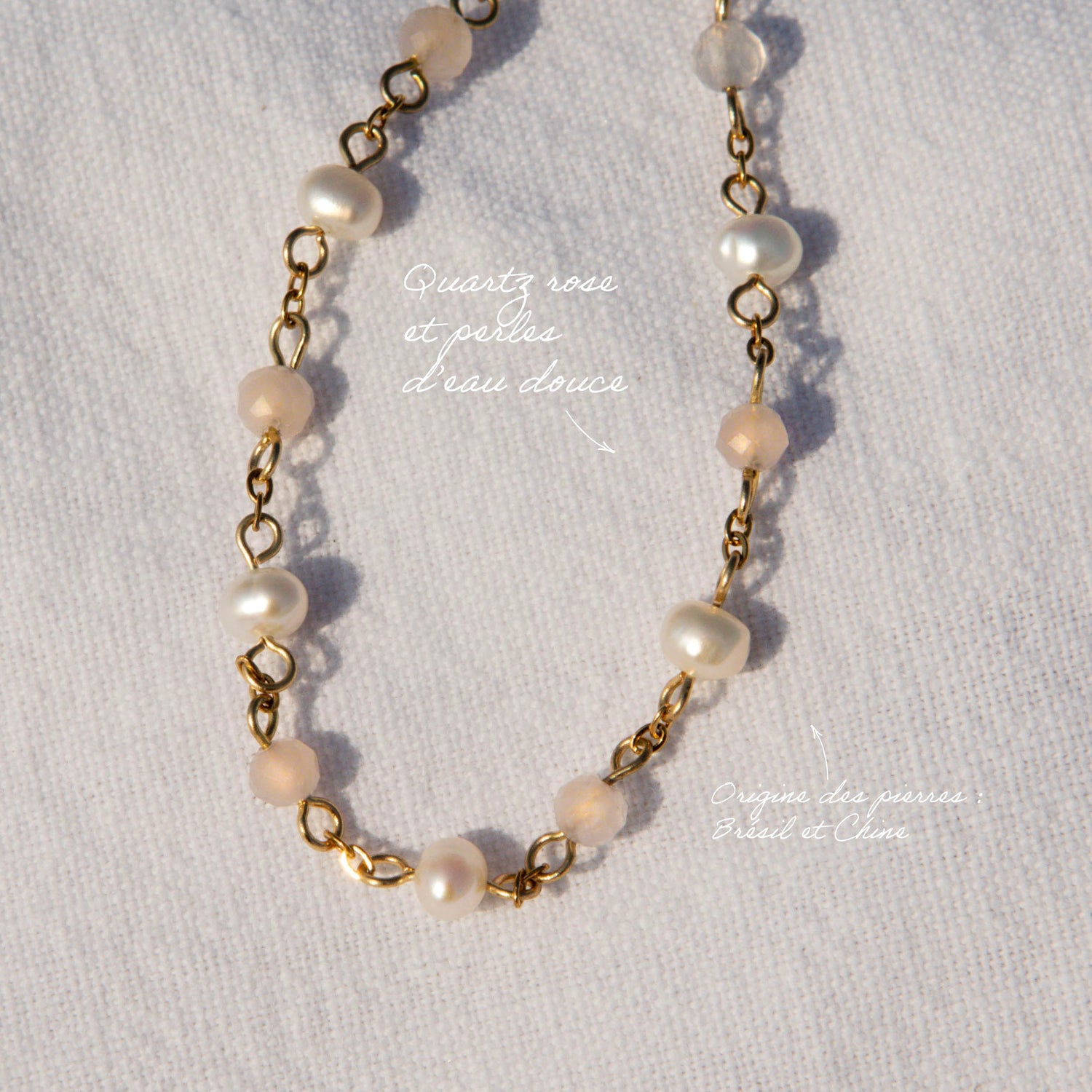 Collier douceur - perles d’eau douce x facette