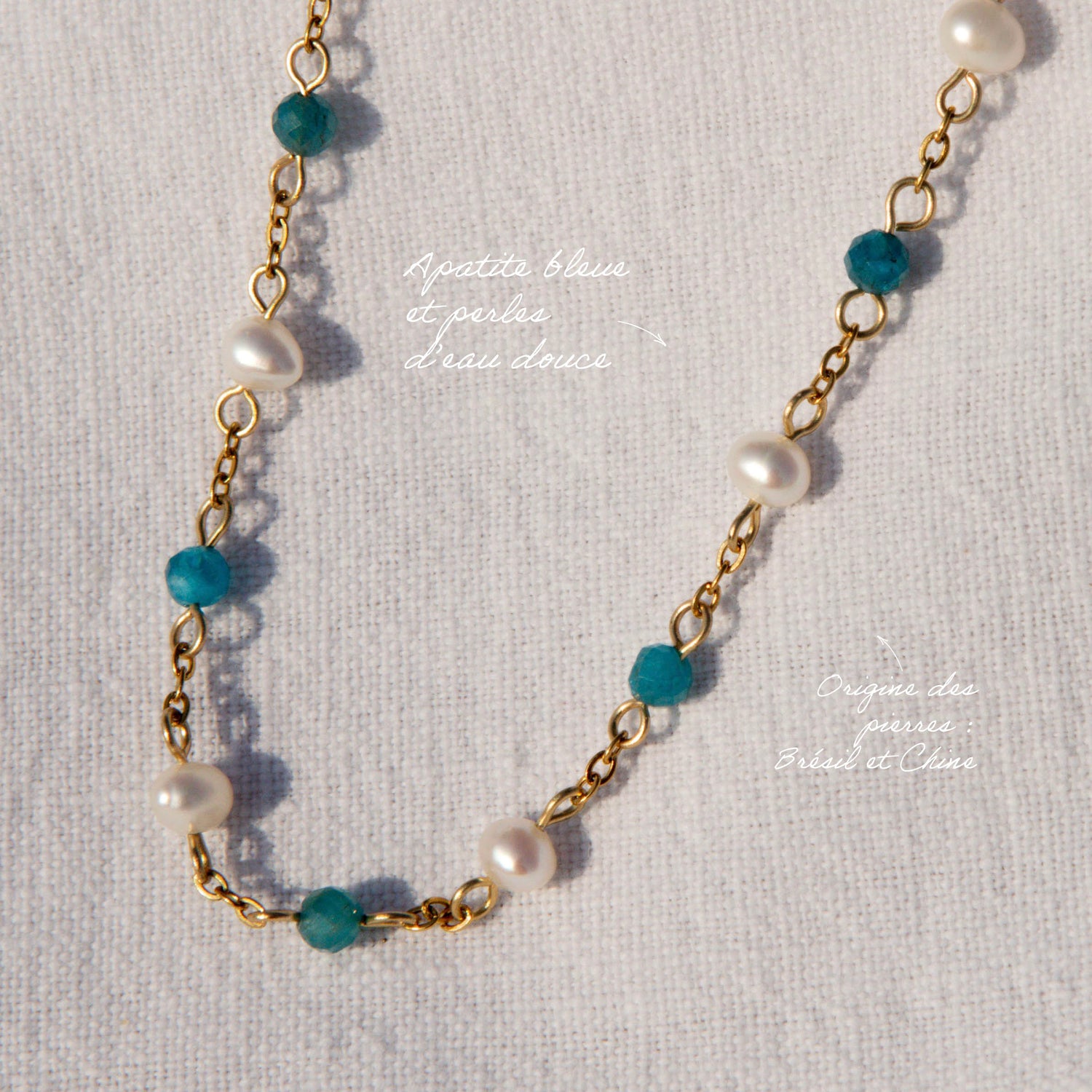 Collier douceur - perles d’eau douce x facette