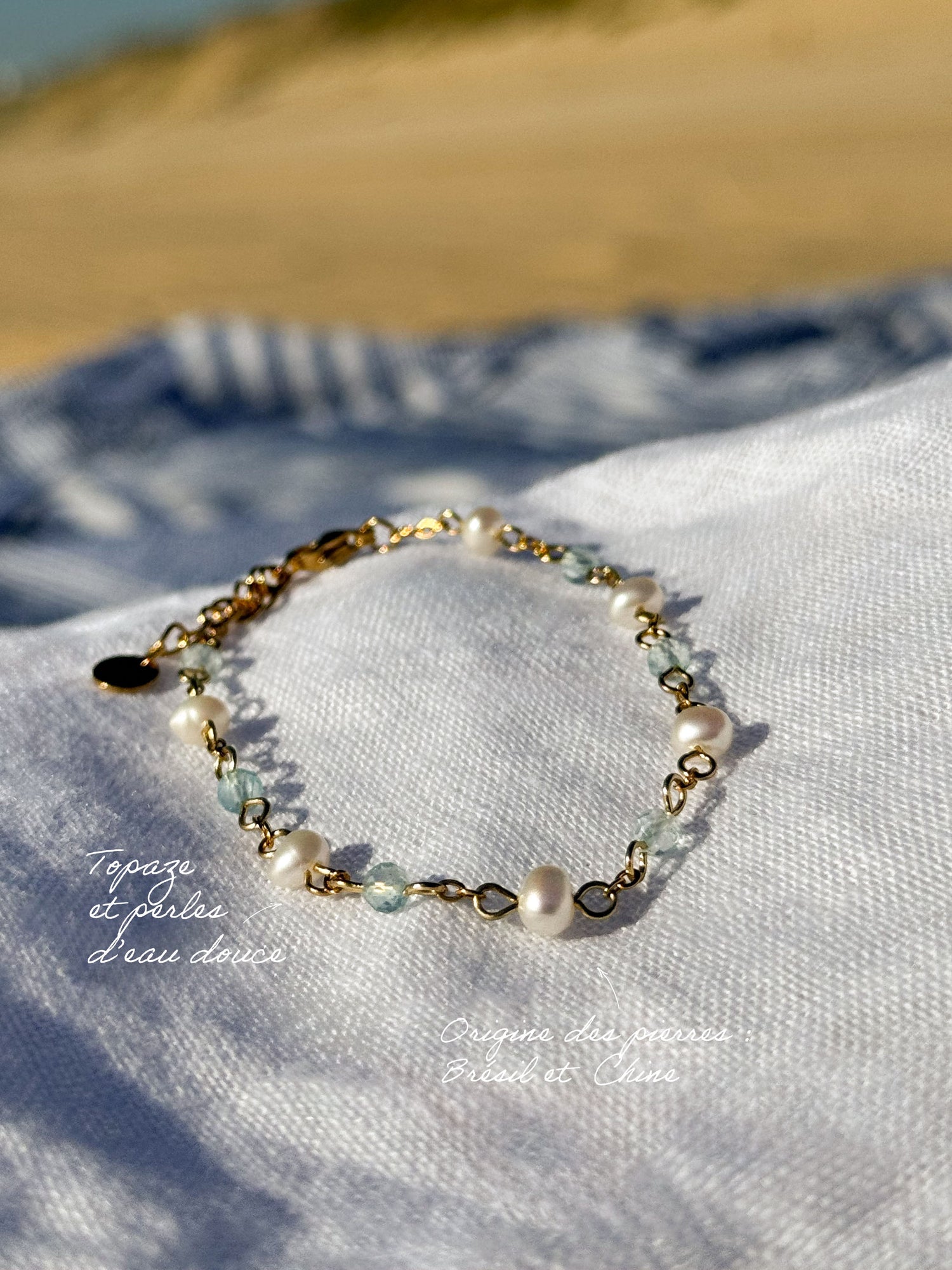 Bracelet douceur - perles d’eau douce x facettes