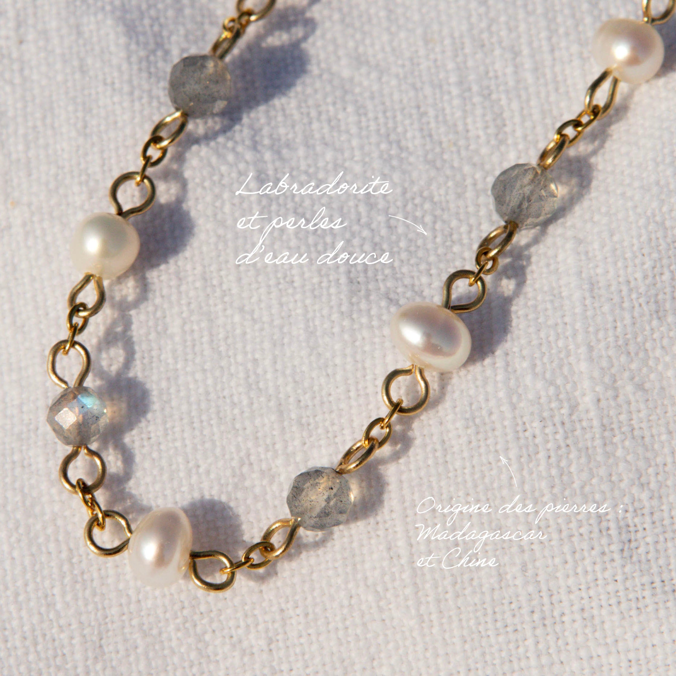 Collier douceur - perles d’eau douce x facette