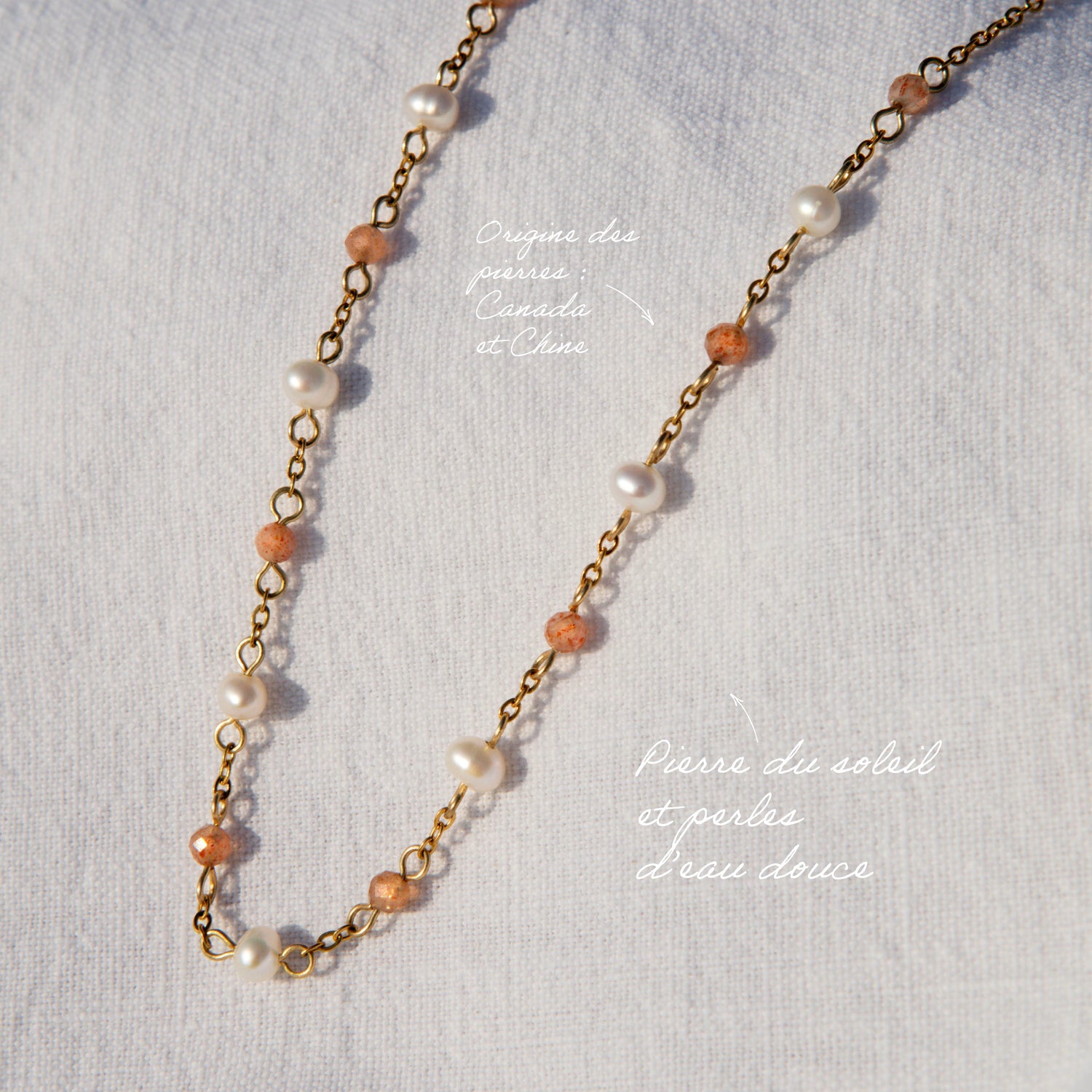 Collier douceur - perles d’eau douce x facette