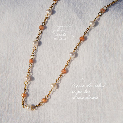 Collier douceur - perles d’eau douce x facette