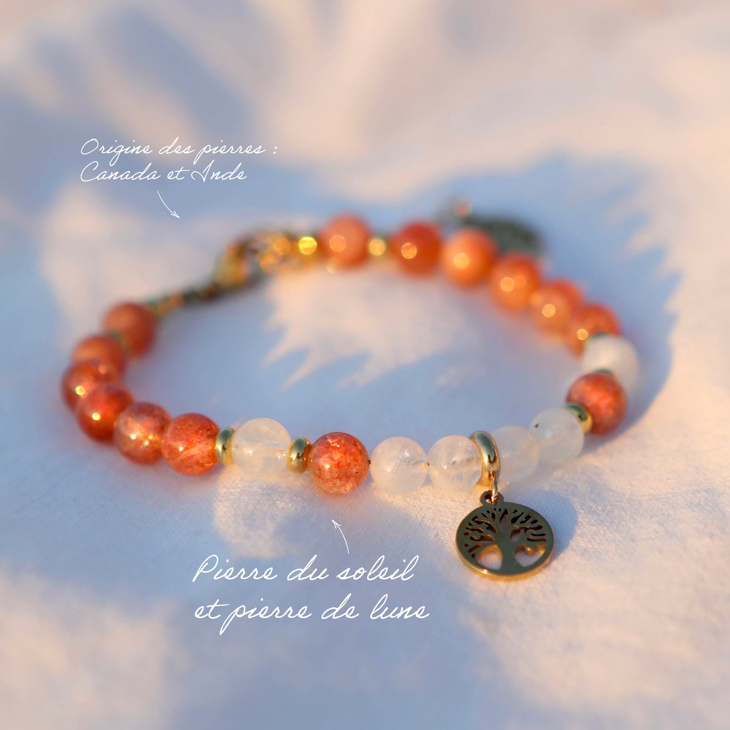 Bracelet pierres fines - boules 6mm