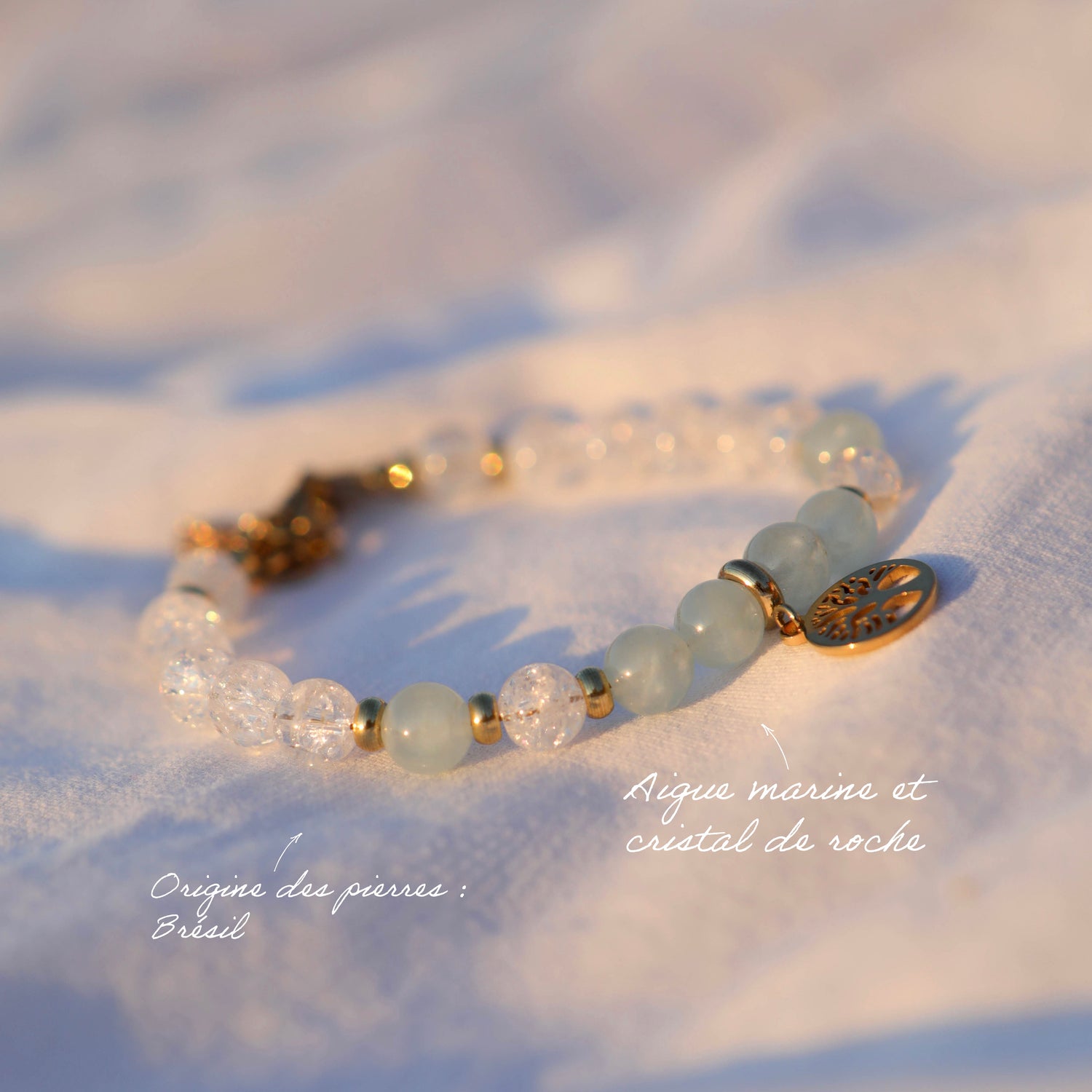 Bracelet pierres fines - boules 6mm