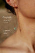 Boucles d’oreilles chaîne pendante avec pendentif goutte en pierre fine