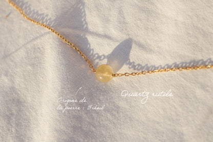 Collier ras de cou - pierre fine boule 8mm