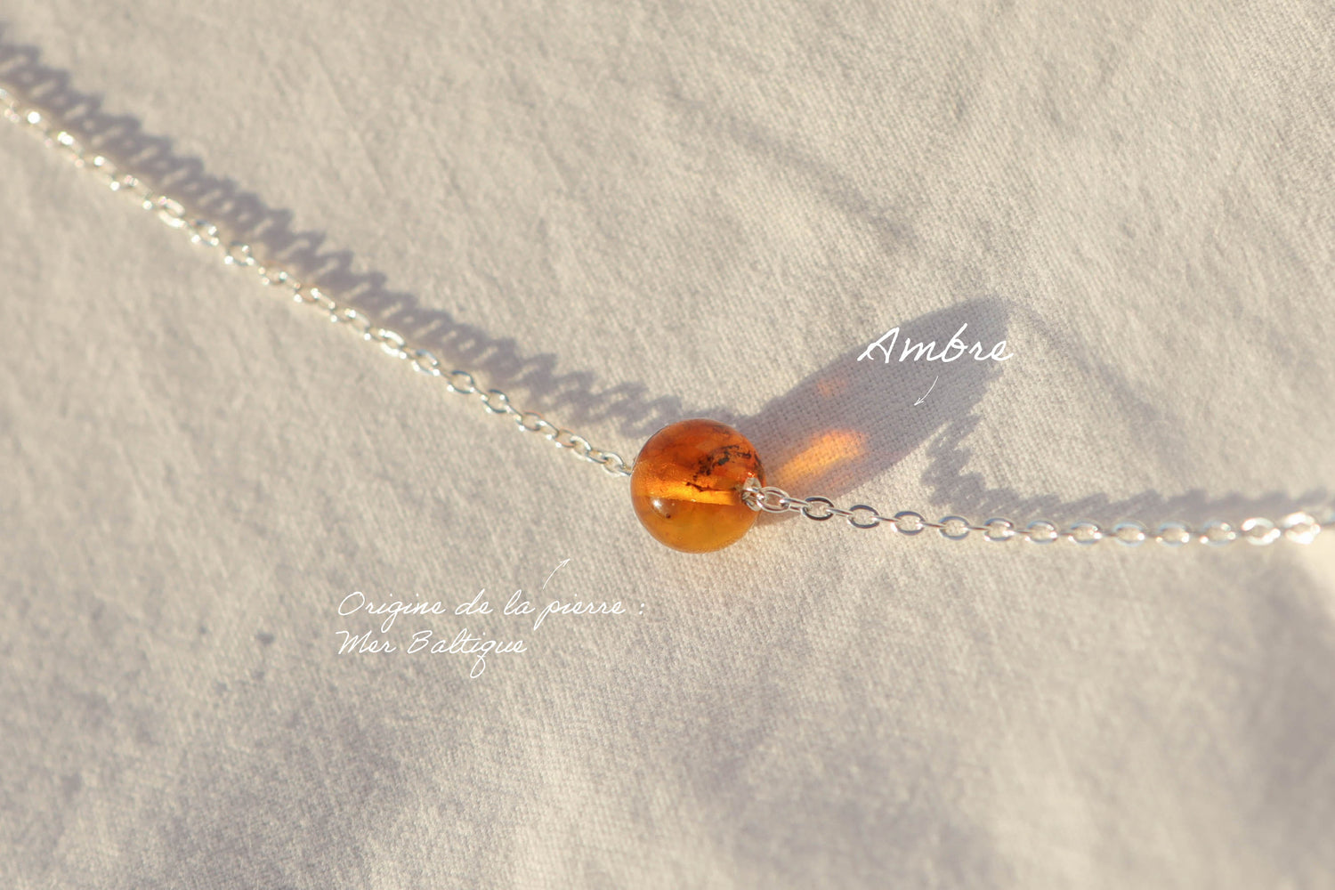 Collier ras de cou - pierre fine boule 8mm