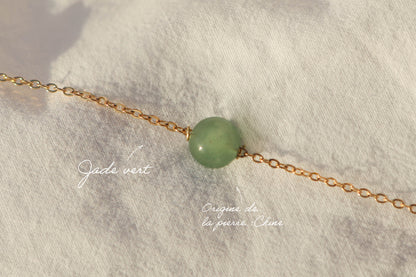 Collier ras de cou - pierre fine boule 8mm