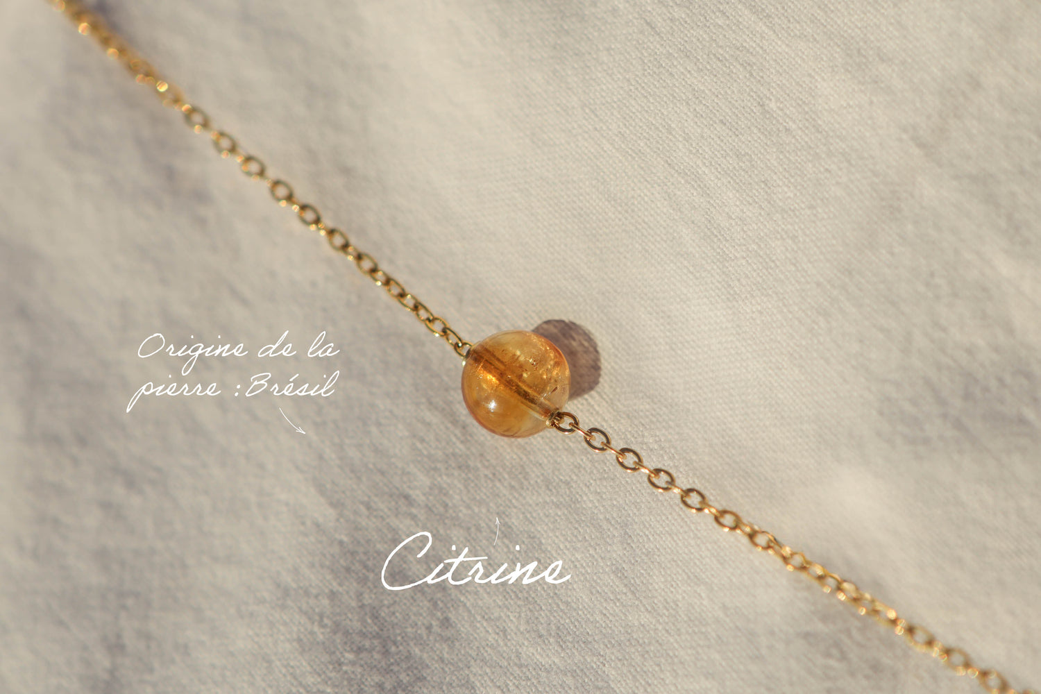 Collier ras de cou - pierre fine boule 8mm