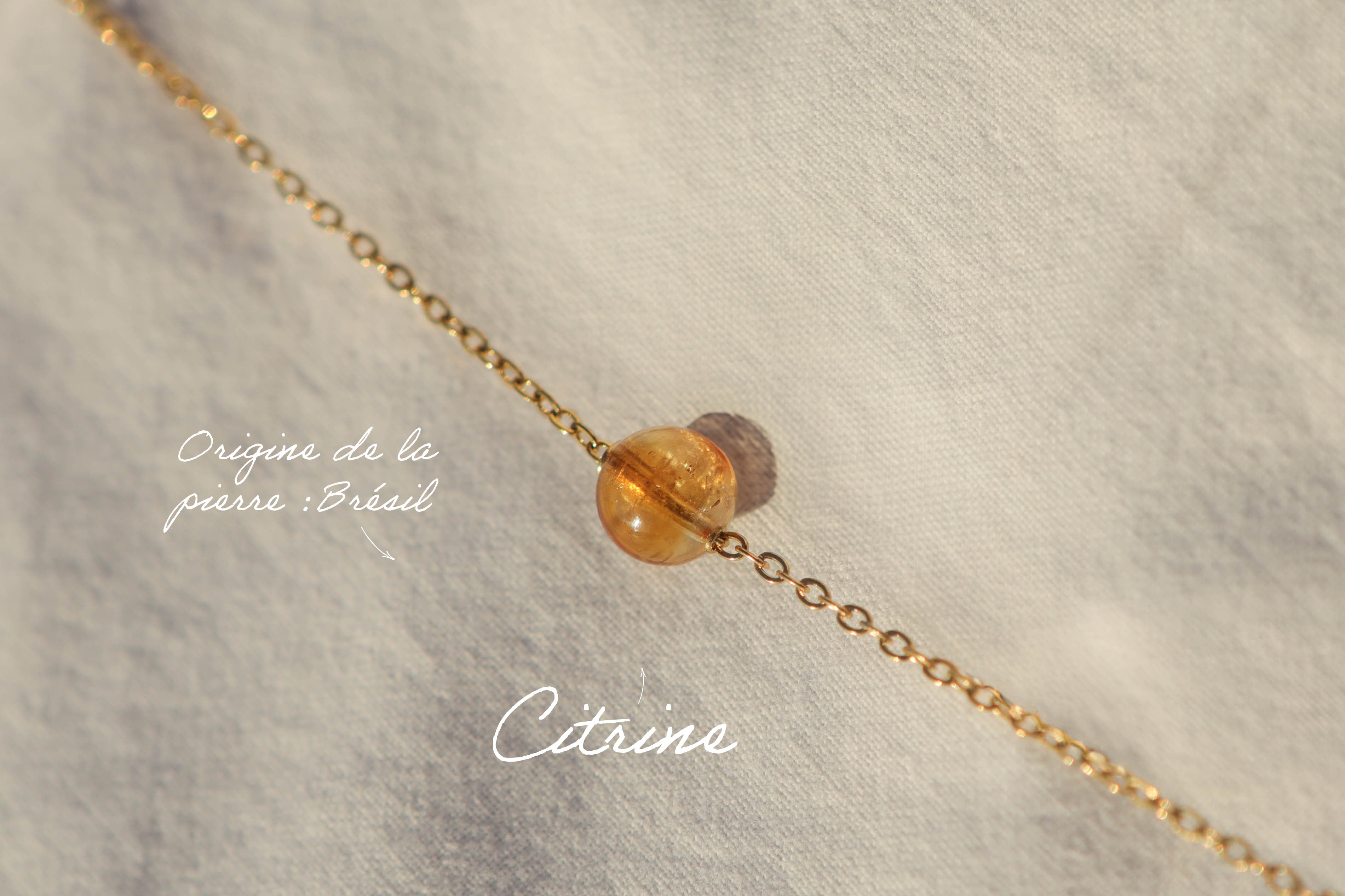 Collier ras de cou - pierre fine boule 8mm